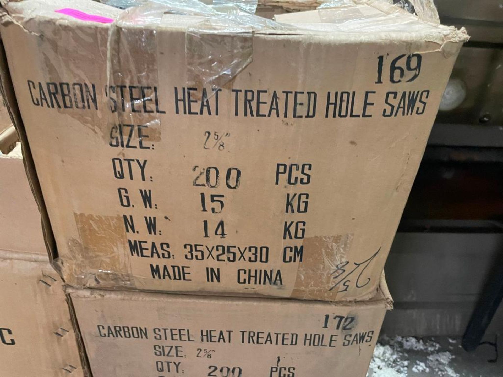 (3) CASES OF 2 5/8" CARBON STEEL HEAT TREATED HOLE SAWS. ADDITIONAL INFORMATION 200 PER CASE, 600 IN - Image 3 of 4
