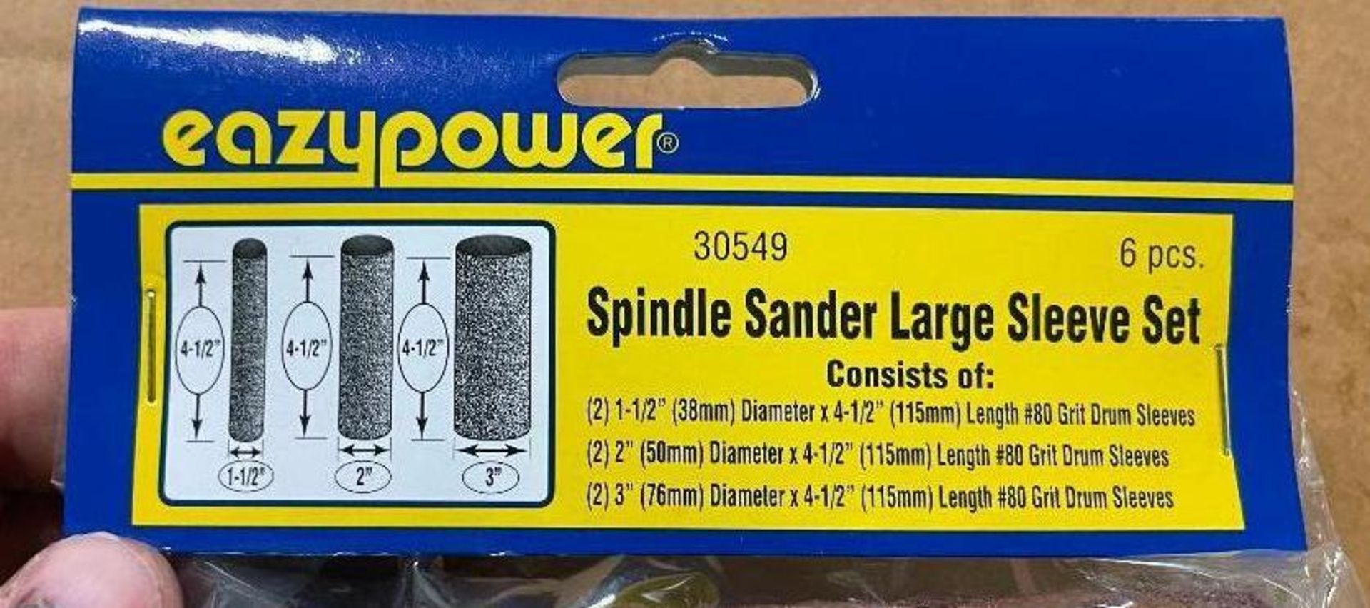 (10) CASES OF 6 PC SET SANDING SLEEVES. 20 PACKS PER CASE BRAND / MODEL: EAZY POWER 30549 ADDITIONAL - Image 2 of 4