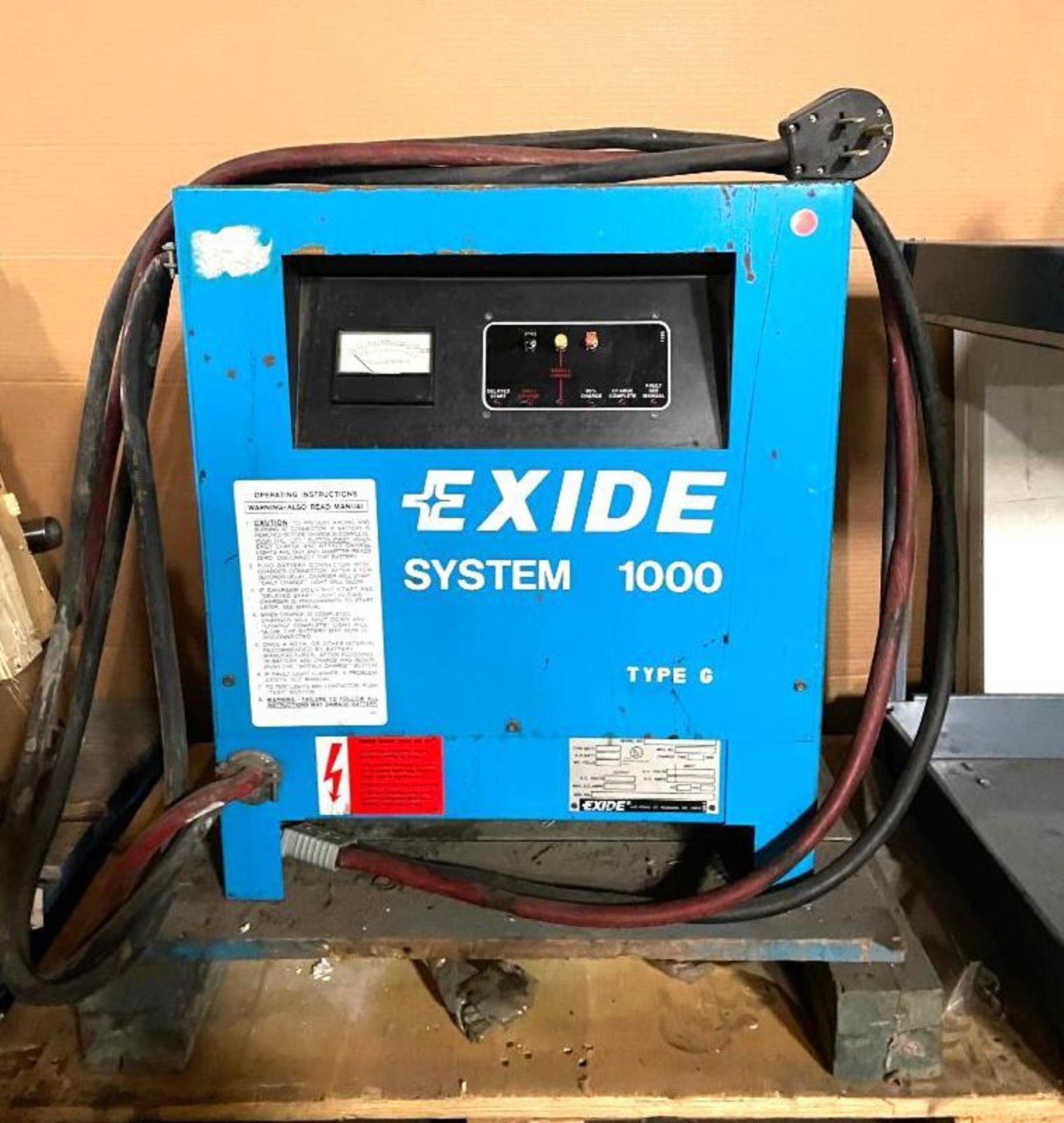 EXIDE SYSTEM 1000 BATTERY CHARGING SYSTEM BRAND/MODEL: EXIDE G1-12-865B INFORMATION: TYPE G; CHARGE