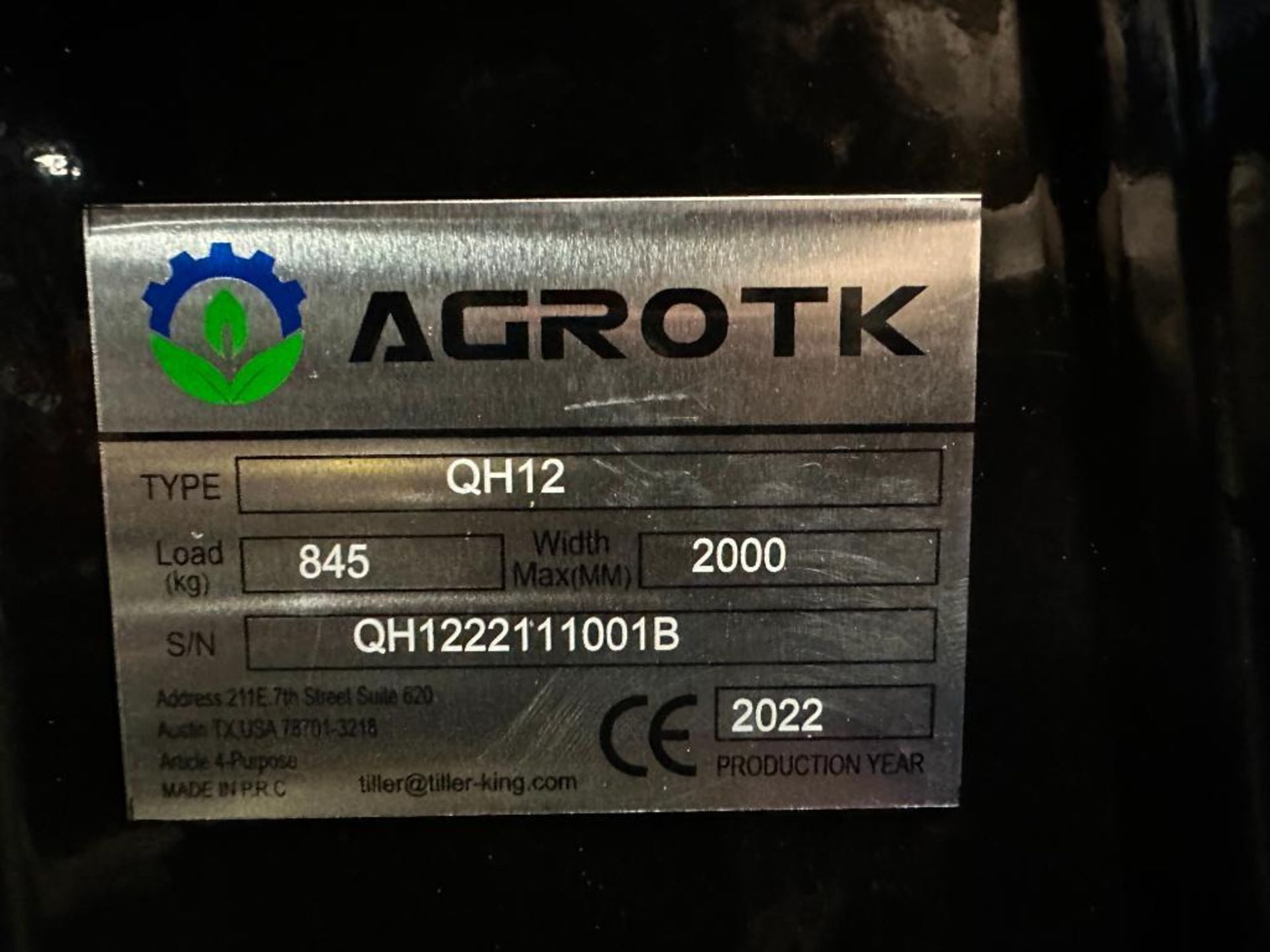 2022 AGROTK QH12 MINI EXCAVATOR (SEE PHOTOS, DAMAGED IN TRANSPORTATION) BRAND/MODEL: AGROTK QH12 INF - Image 14 of 17