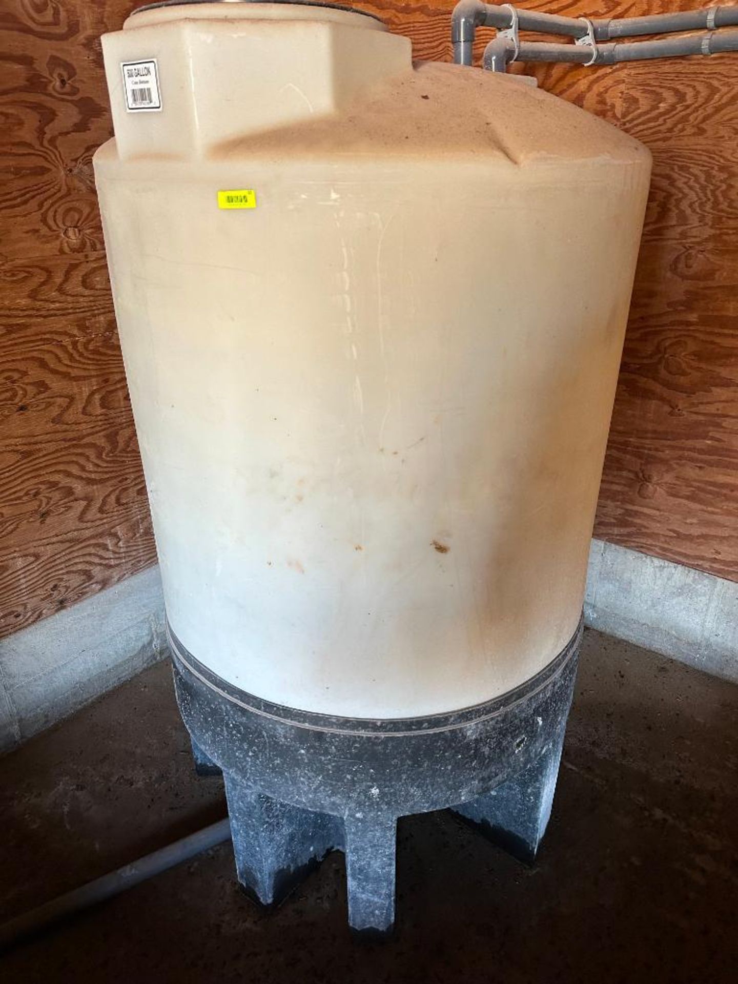 500 GALLON CONE BOTTOM STORAGE TANK SIZE: 500 GALLON LOCATION: WAREHOUSE #2 - Image 3 of 10