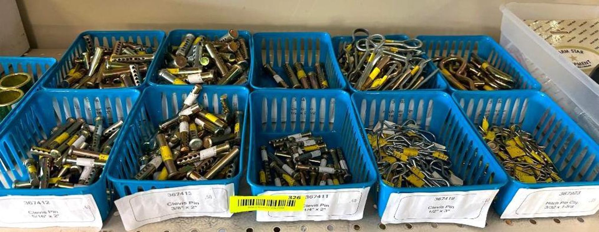 ASSORTED CLEVIS PINS AS SHOWN LOCATION: STORE