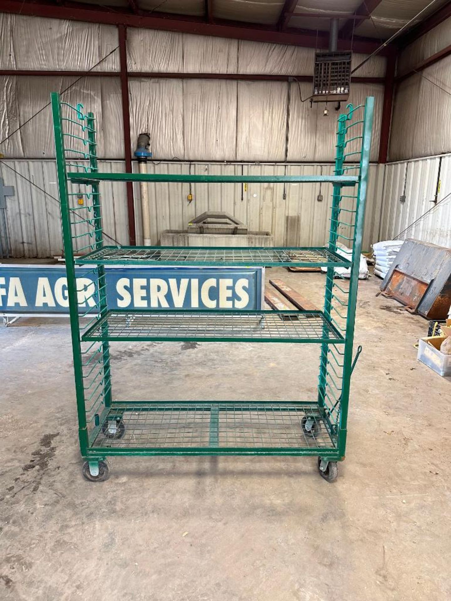 4-TIER HEAVY DUTY SHELVING RACK ON CASTERS SIZE: 60" X 21" X 80" LOCATION: MAIN WAREHOUSE - Image 2 of 4