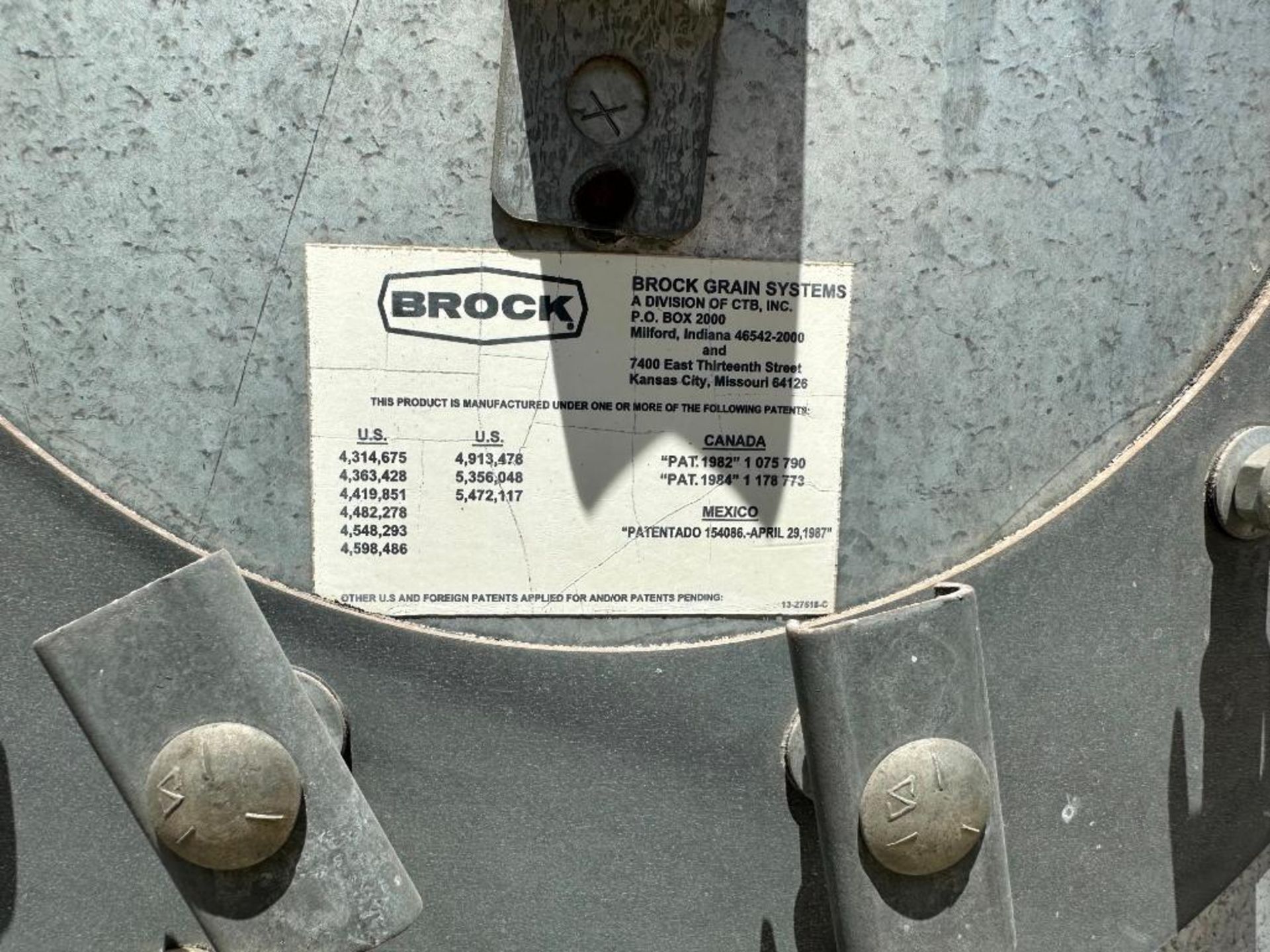 BROCK 9FT DIAMETER FEED & WET-HOLDING HOPPER BIN BRAND/MODEL: BROCK INFORMATION: 9' DIAMETER W/ 45 A - Image 12 of 16