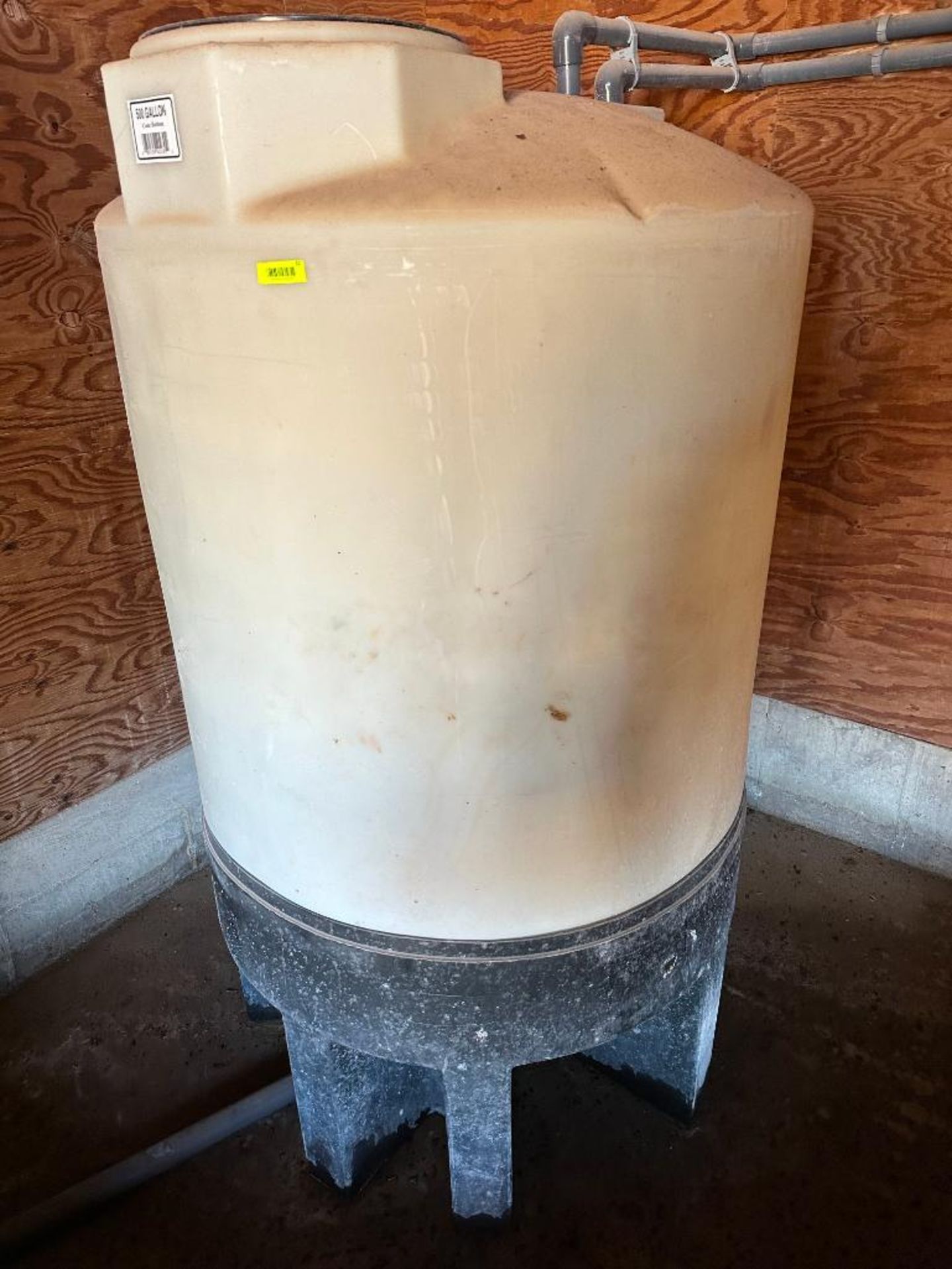 500 GALLON CONE BOTTOM STORAGE TANK SIZE: 500 GALLON LOCATION: WAREHOUSE #2 - Image 4 of 10