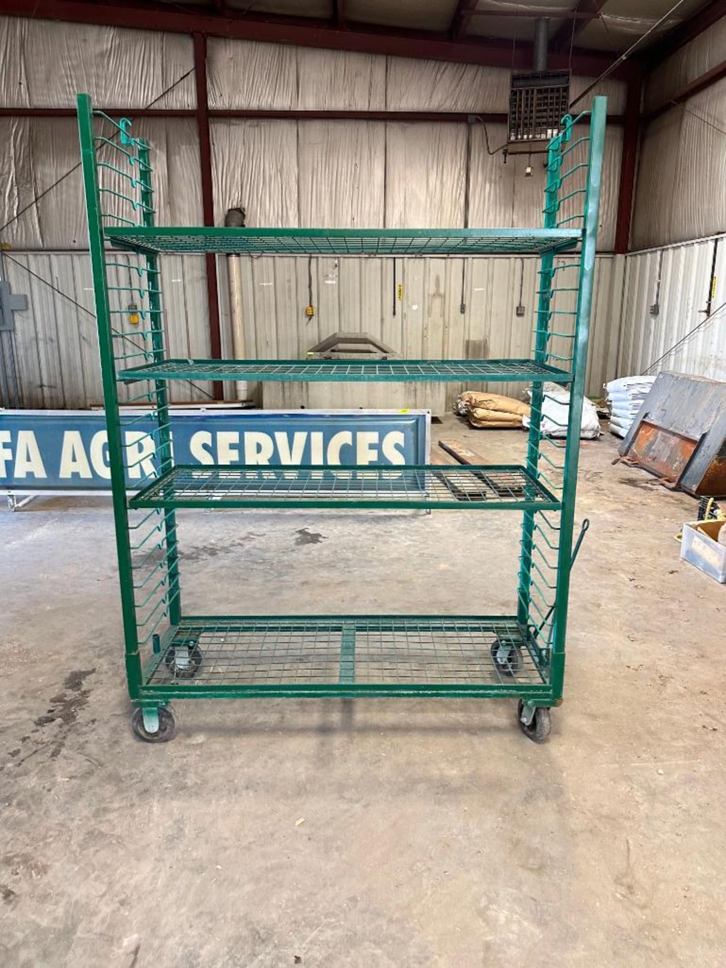 4-TIER HEAVY DUTY SHELVING RACK ON CASTERS SIZE: 60" X 21" X 80" LOCATION: MAIN WAREHOUSE - Image 3 of 4