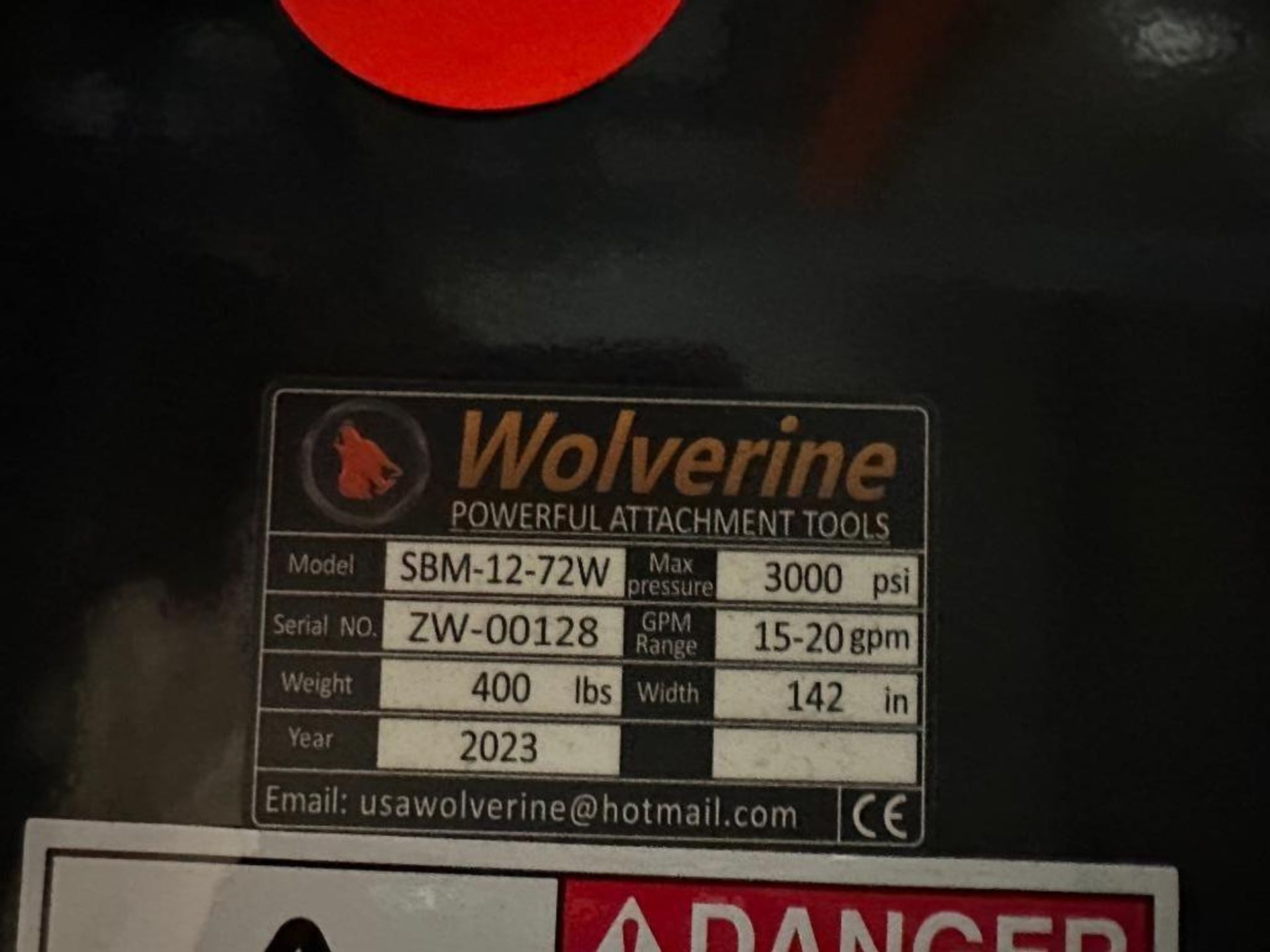 WOLVERINE 72" SICKLE BAR MOWER SKID STEER ATTACHMENT BRAND/MODEL: WOLVERINE SBM-12-72W INFORMATION: - Image 5 of 5