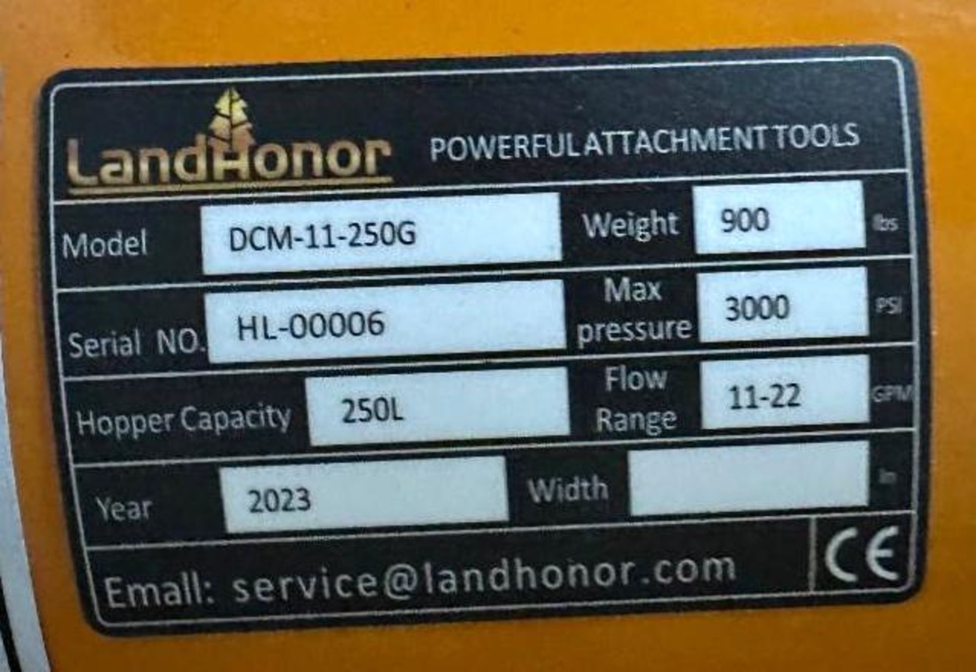 LAND HONOR 48" DOUBLE DISCHARGE CONCRETE MIXER BRAND/MODEL: LANDHONOR DCM-11-250G INFORMATION: SERIA - Image 7 of 9