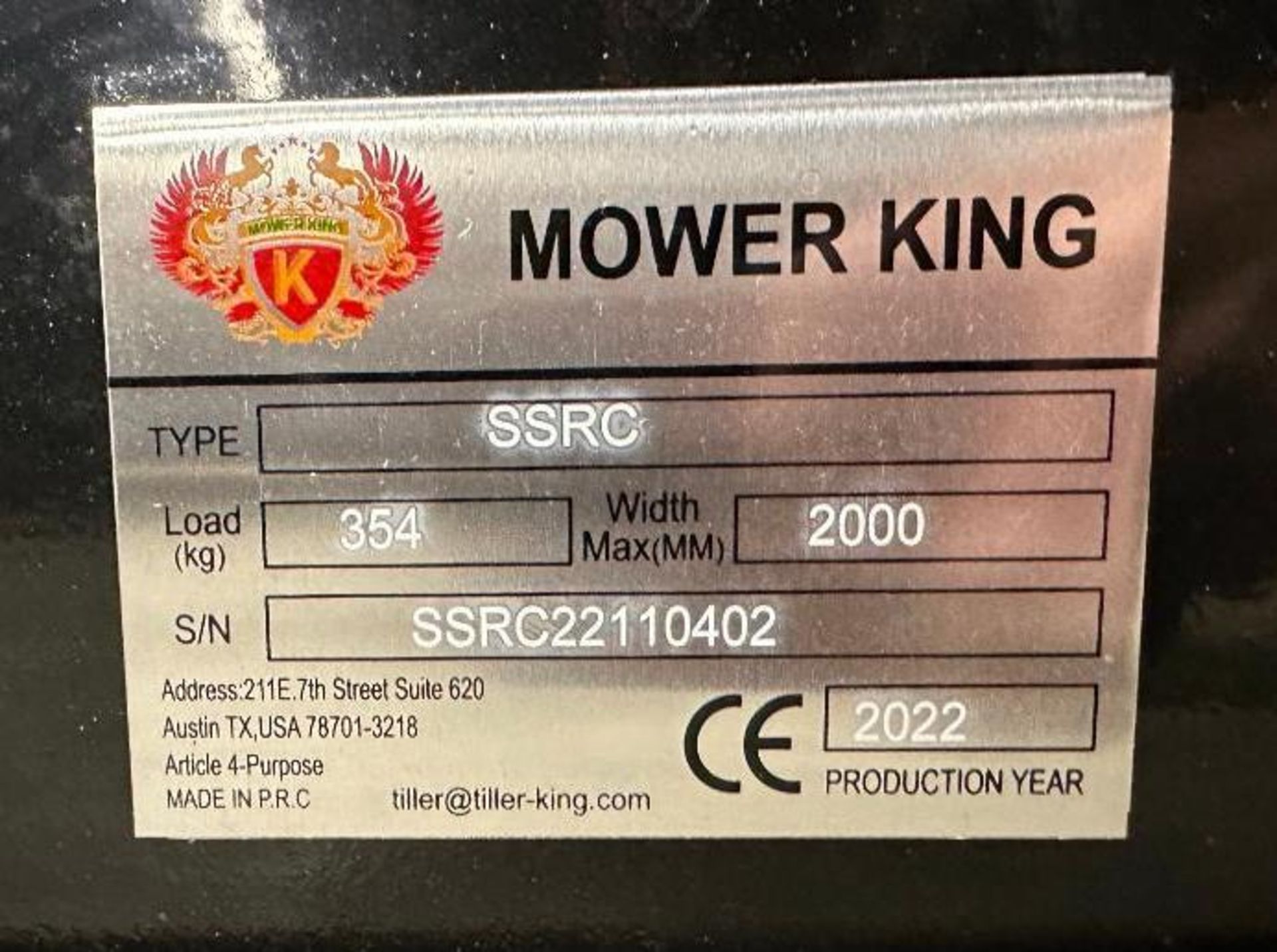 MOWER KING 72" BRUSH CUTTER MOWER SKID STEER ATTACHMENT BRAND/MODEL: MOWER KING SSRC INFORMATION: SE - Image 5 of 6