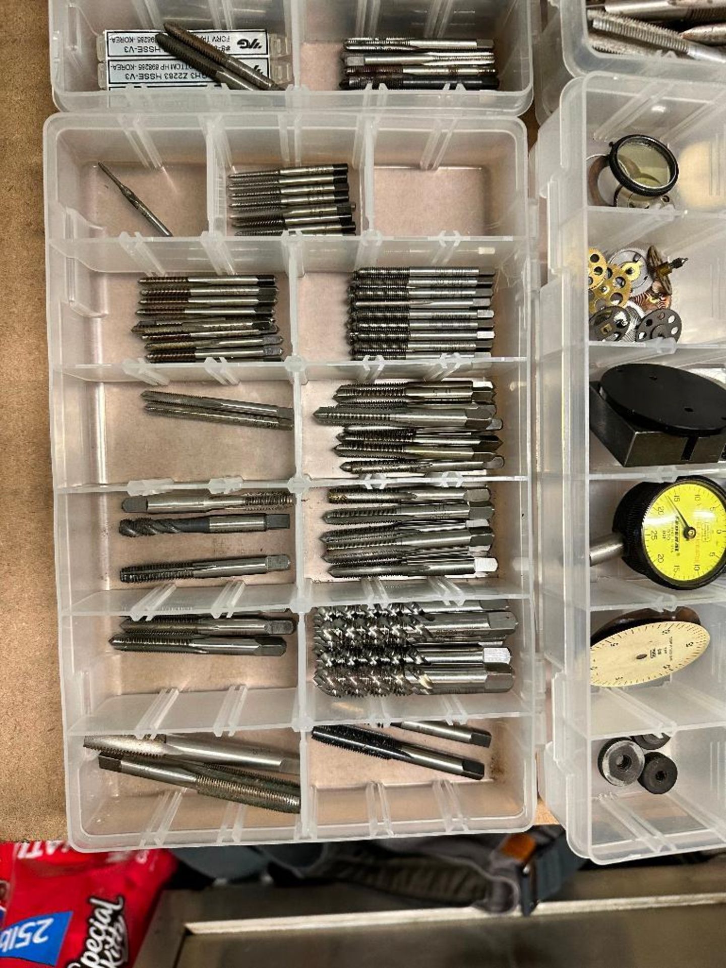 DESCRIPTION: (4) ASSORTED PLASTIC ORGANIZERS W/ CONTENTS LOCATION: SHOP THIS LOT IS: ONE MONEY QTY: - Image 4 of 6