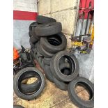 DESCRIPTION: (1) LOT OF 27 ASSORTED USED TIRES. LOCATION: SERVICE BAY THIS LOT IS: ONE MONEY QTY: 1
