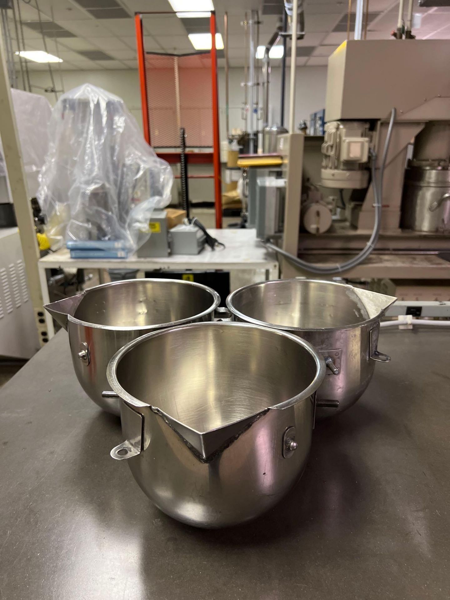 Lot of (3) stainless steel pour bowls for N-50 Hobart - Image 3 of 3