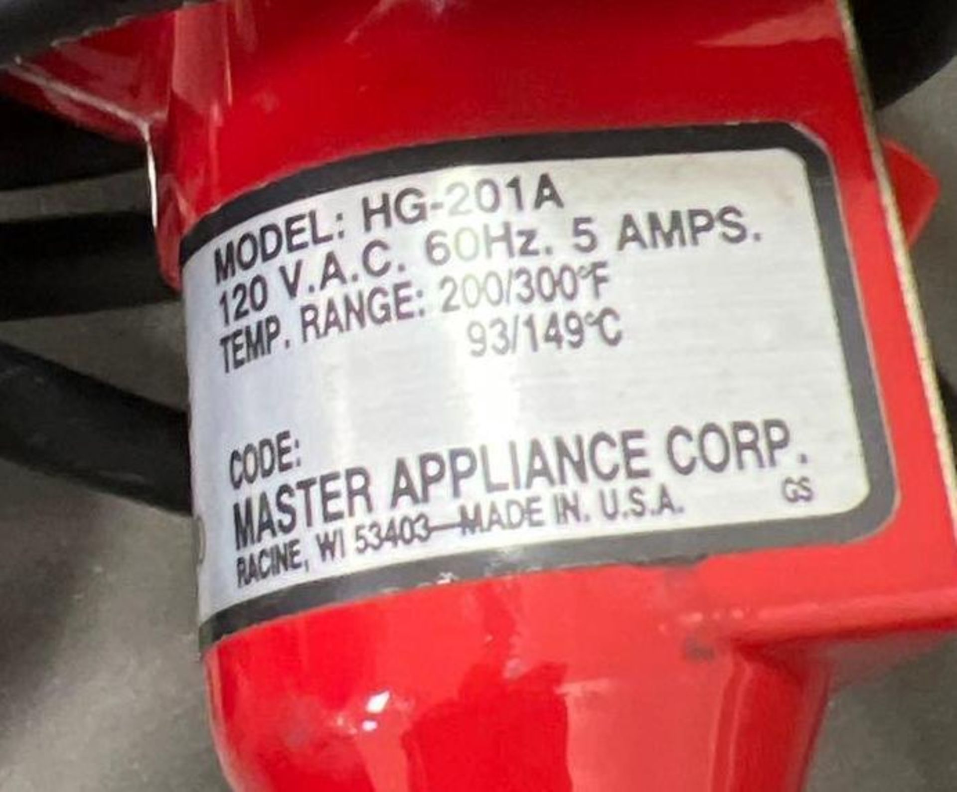 Master Appliance HD Heat Gun, Model # HG-201A - Image 3 of 3