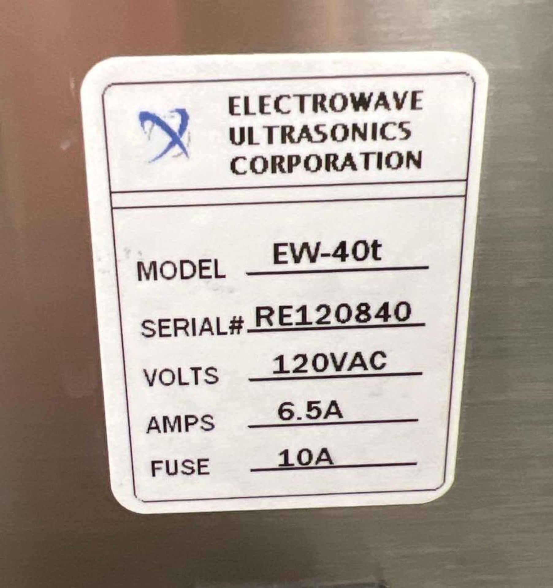 Electrowave Ultrasonic Cleaning System, Model # EW-40t - Image 2 of 4