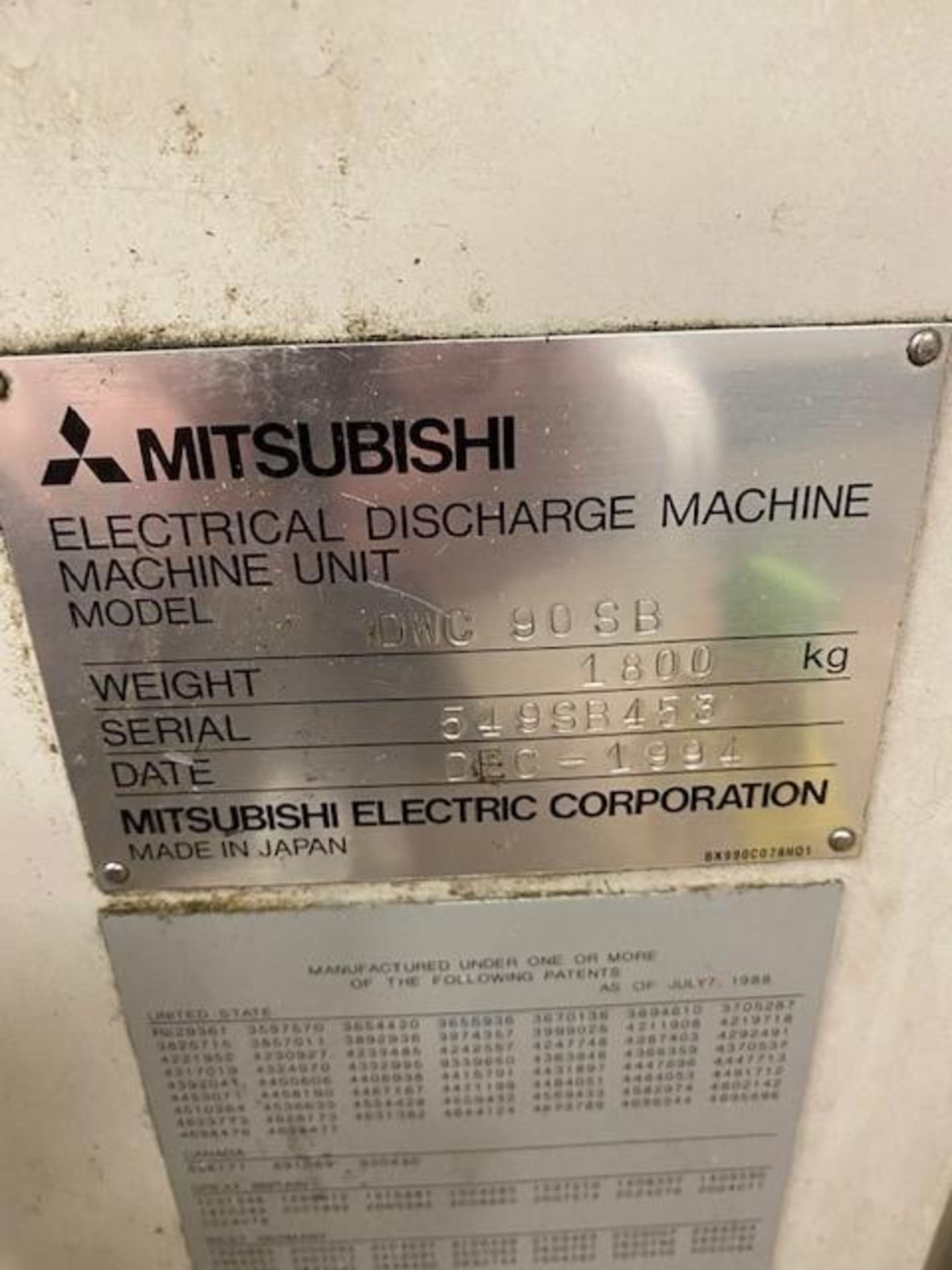 Mitsubishi DWC 90 SB EDM Machine - Image 4 of 7