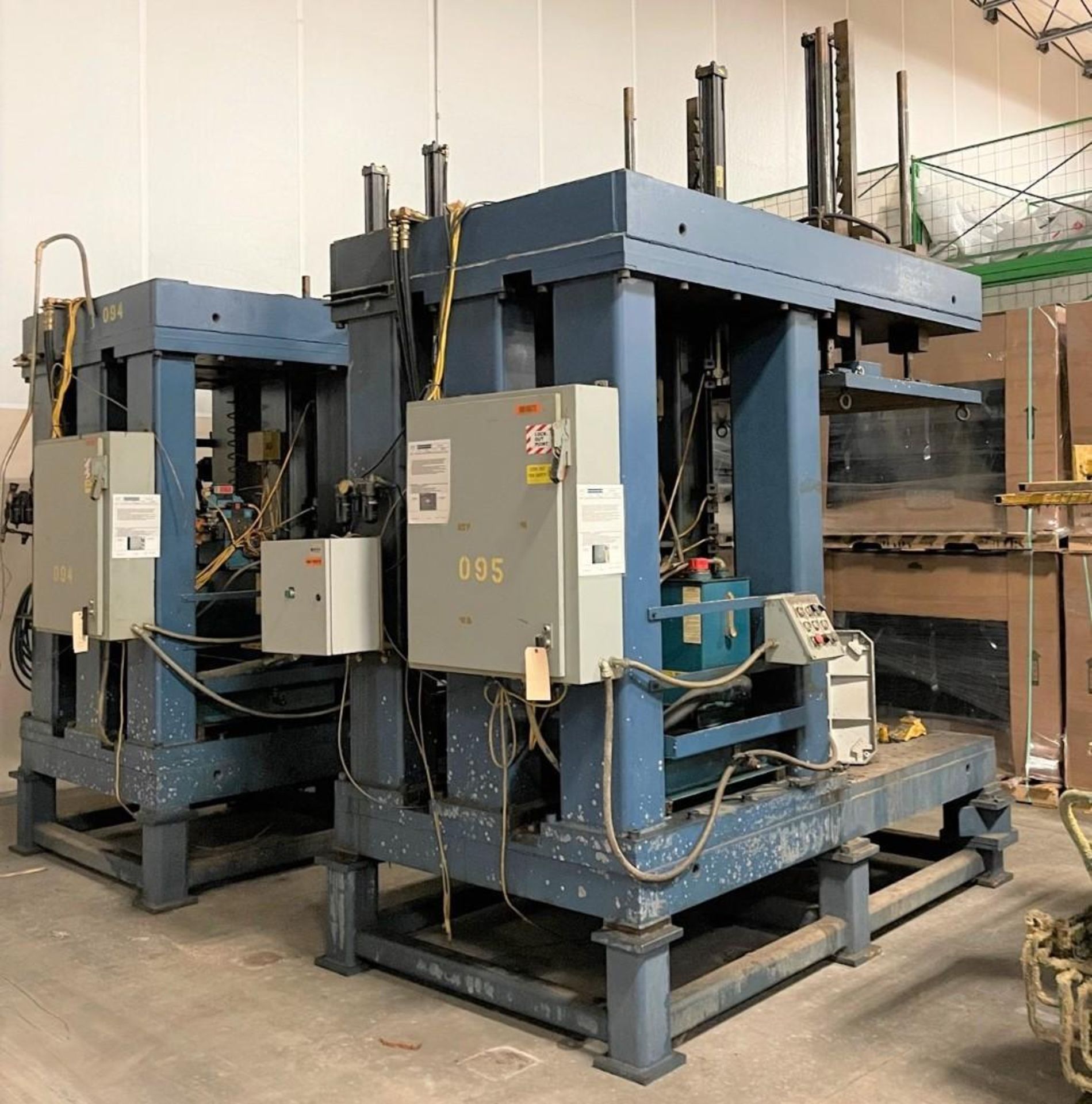 Lot of (2) Hydraulic Presses for Automotive Molding