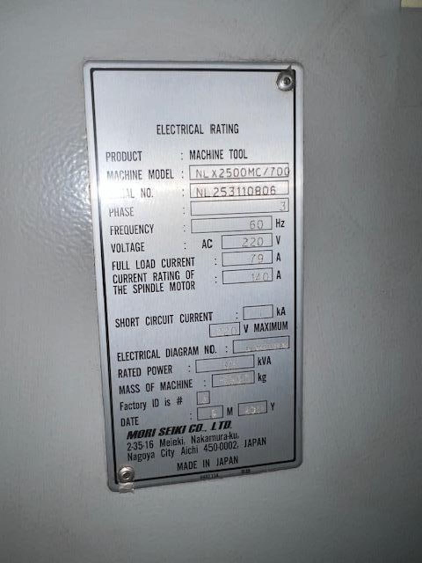 2011 Mori-Seiki NLX2500MC/700 CNC Turning Center - Image 15 of 15