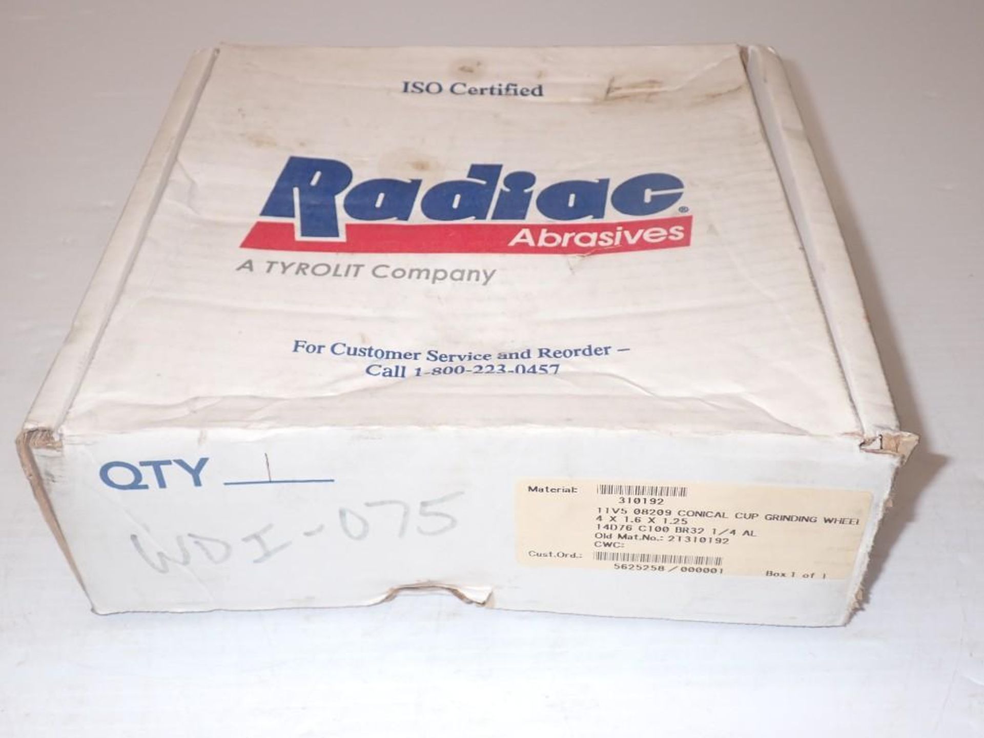 Radiac/Tyrolit 4x1.6x1.25 Cup Grinding Wheel