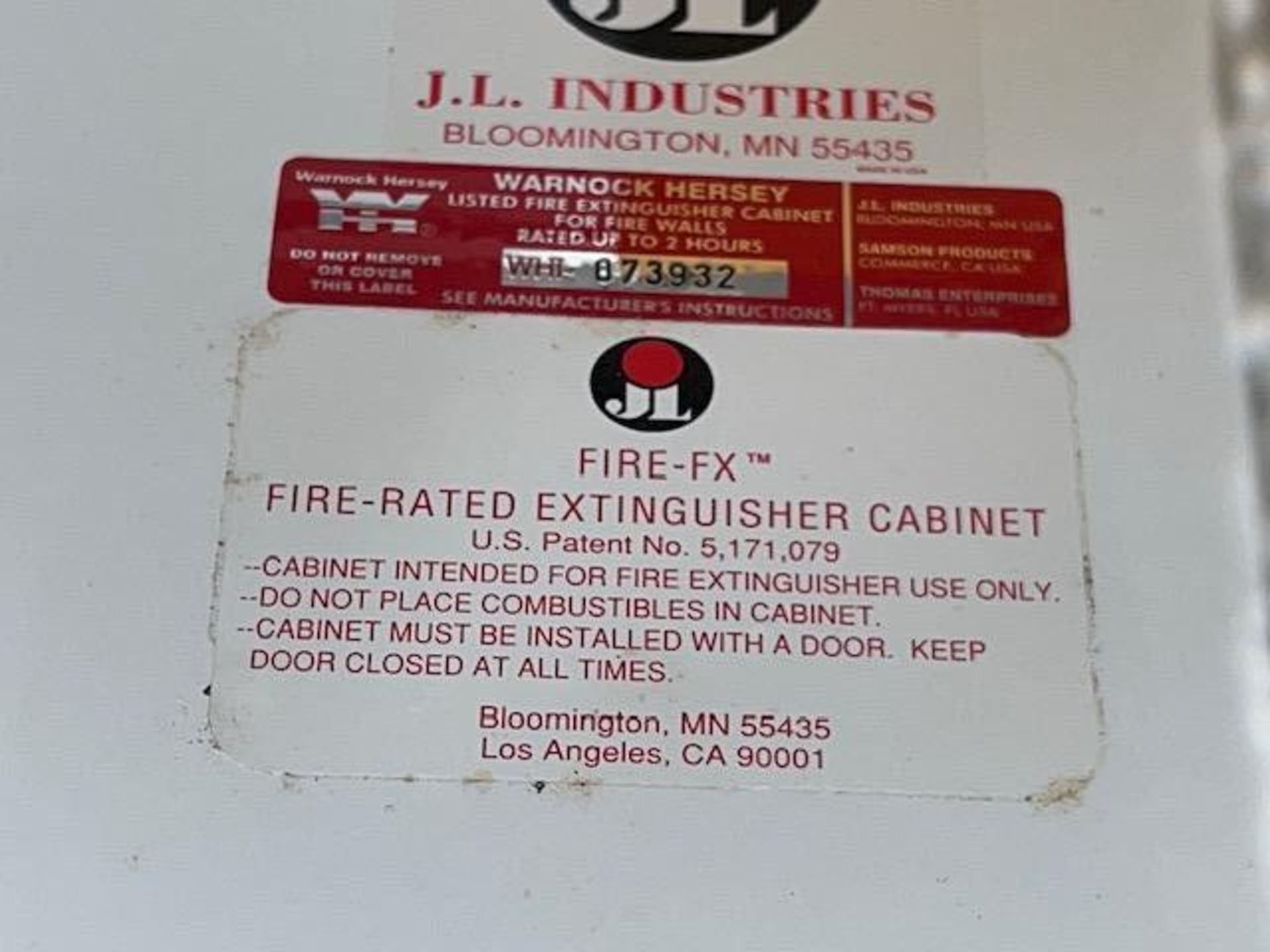 Lot of (16) NEW IN BOX JL Industries Fire-FX Fire-Rated Extinguisher Cabinets - Image 6 of 6