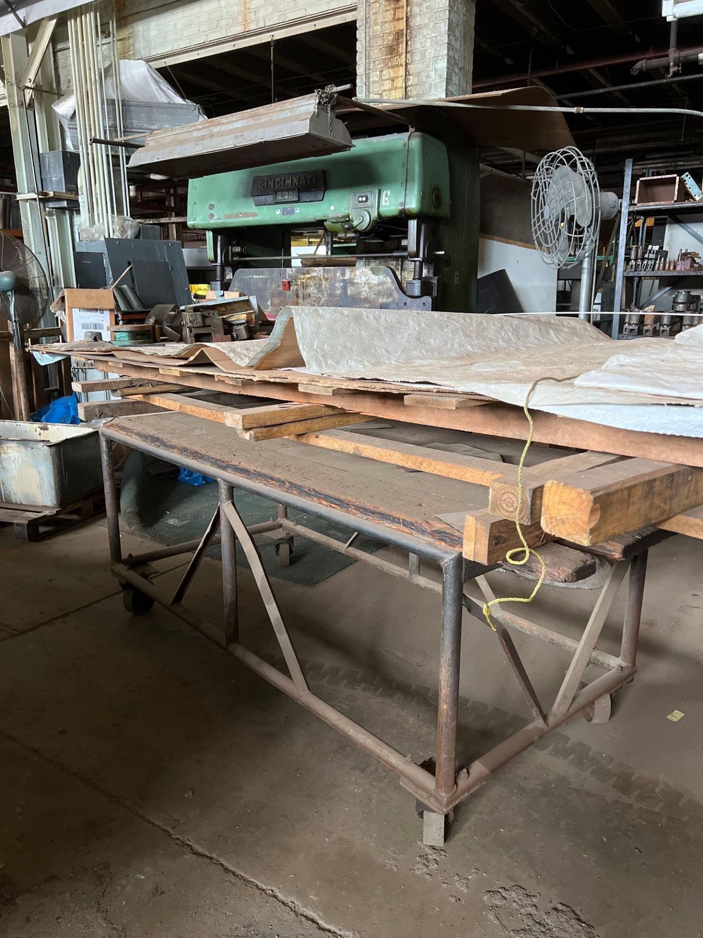 Work Table w/Wood Top & Steel Frame - Image 3 of 6