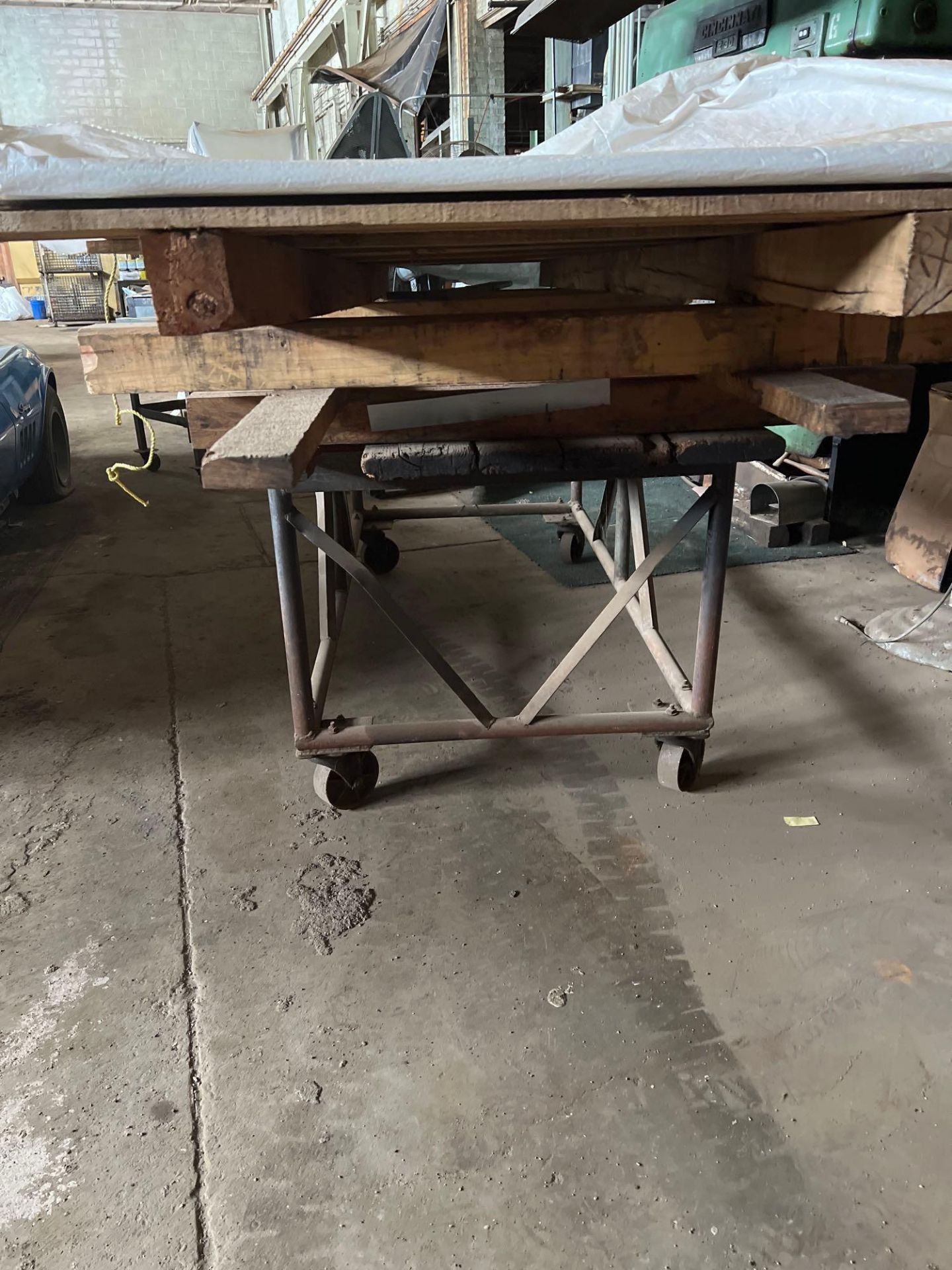 Work Table w/Wood Top & Steel Frame - Image 5 of 6