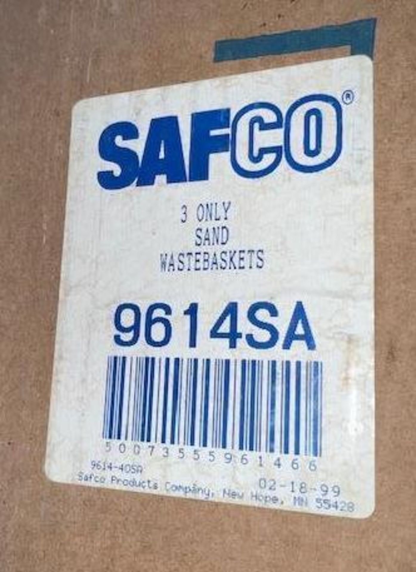 Skid of (12) Safco 9614SA Sand Wastebaskets & 4 Towel Dispensers - Image 5 of 6