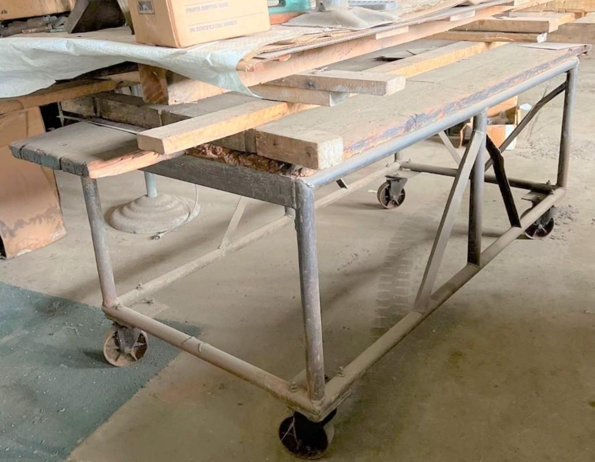 Work Table w/Wood Top & Steel Frame - Image 2 of 6