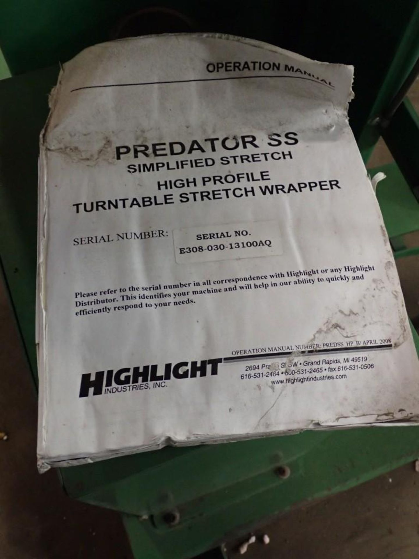 Highlight Inds #Predator SS Stretch Wrap Machine - Image 9 of 10