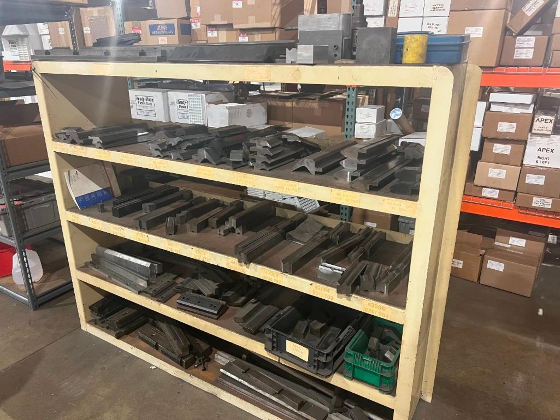 Lot of Press Brake Dies w/ Shelf