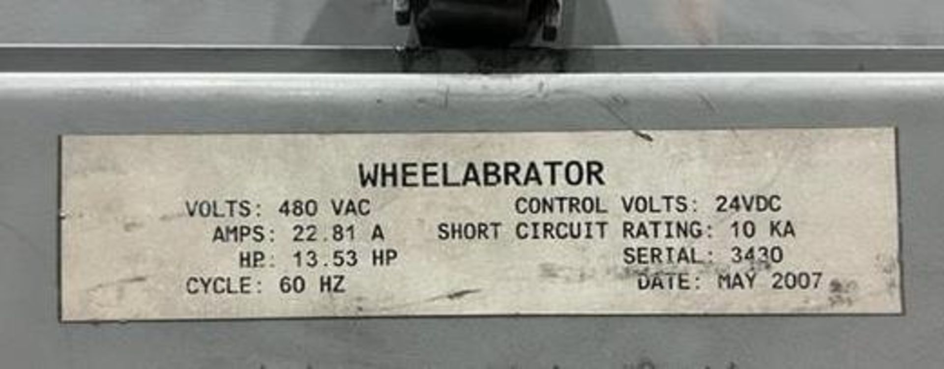Wheelabrator Machine, Mfg'd 2007 - Image 6 of 11