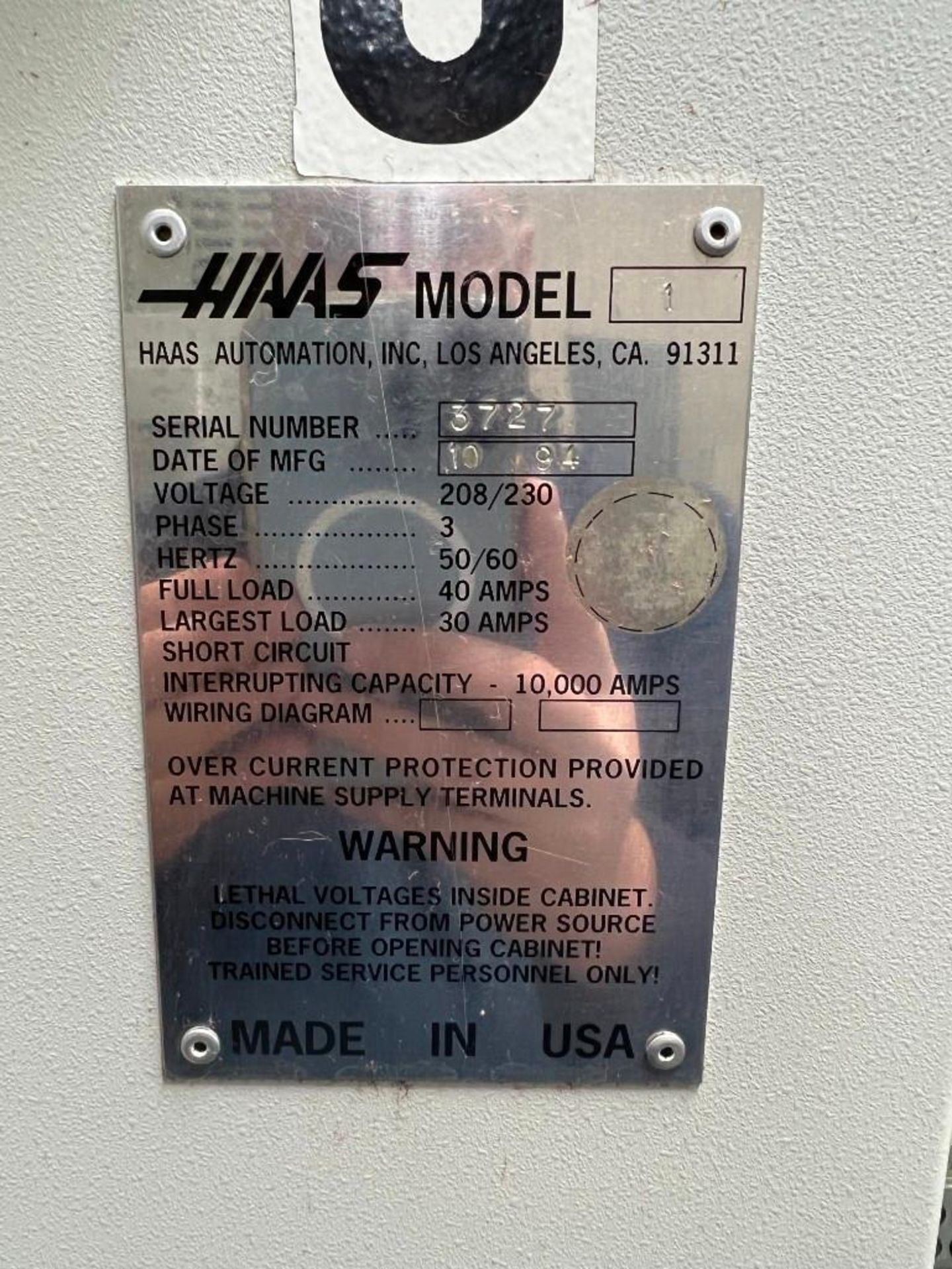 Haas VF1 Vertical Machining Center - Image 12 of 13