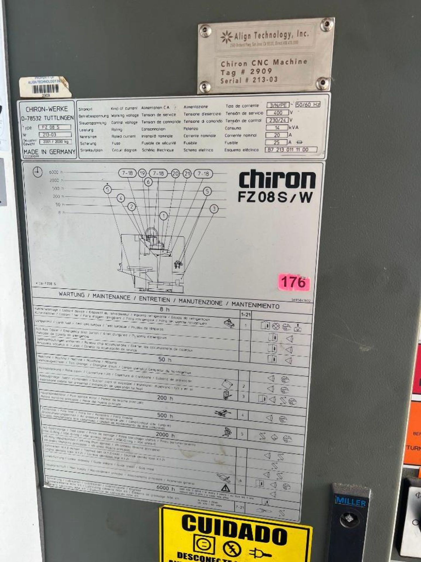 2001 Chiron FZ08S/W Vertical Machining Center - Image 4 of 8