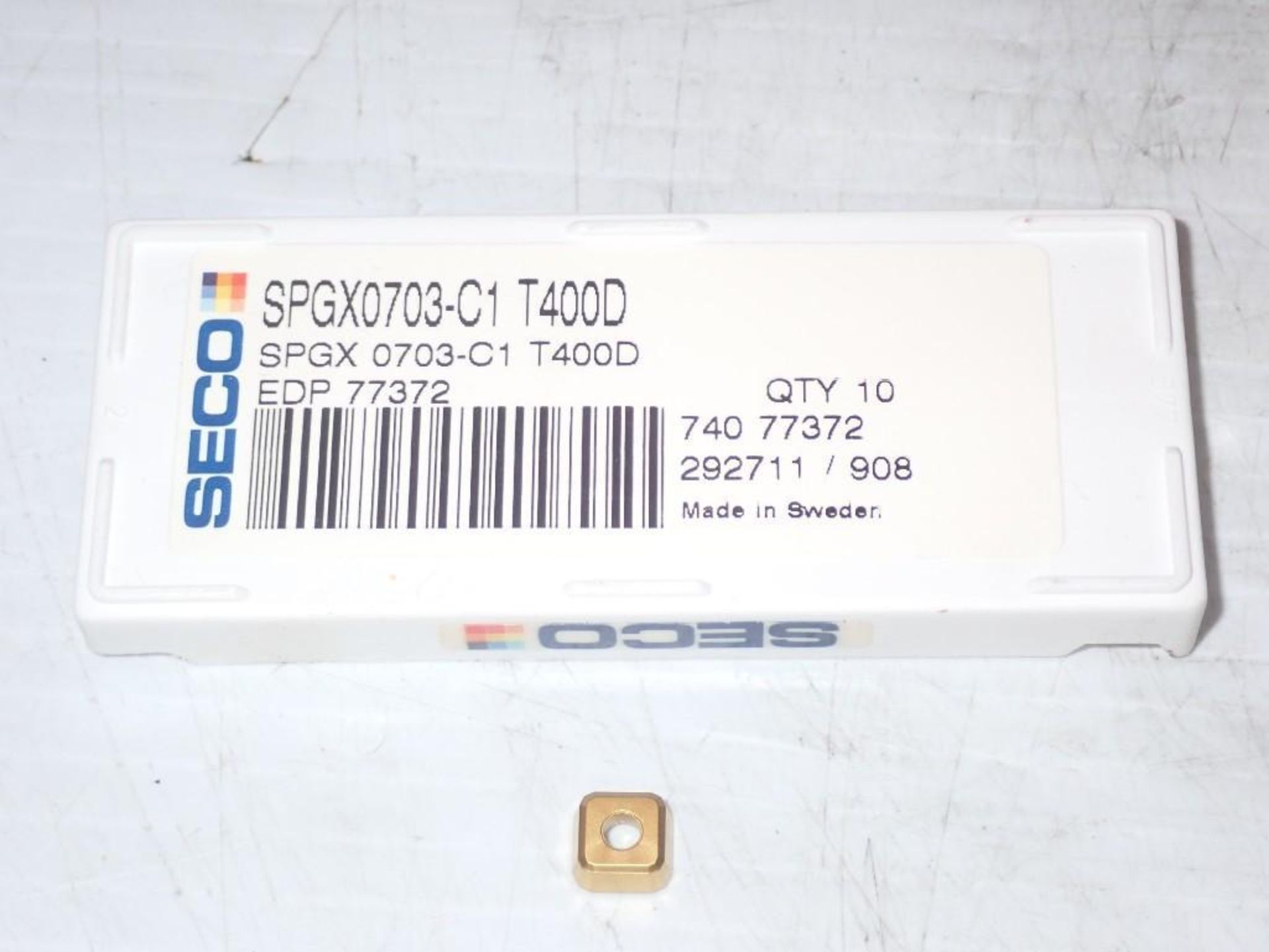 Lot of Seco #SPGX0703-C1 T400D Carbide Inserts - Image 2 of 2