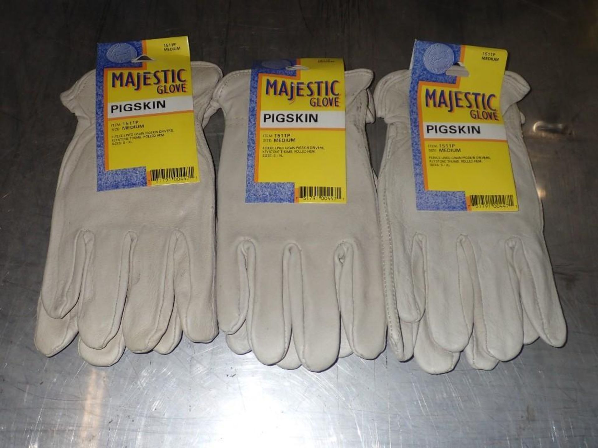 Lot of Majestic Pigskin Work Gloves