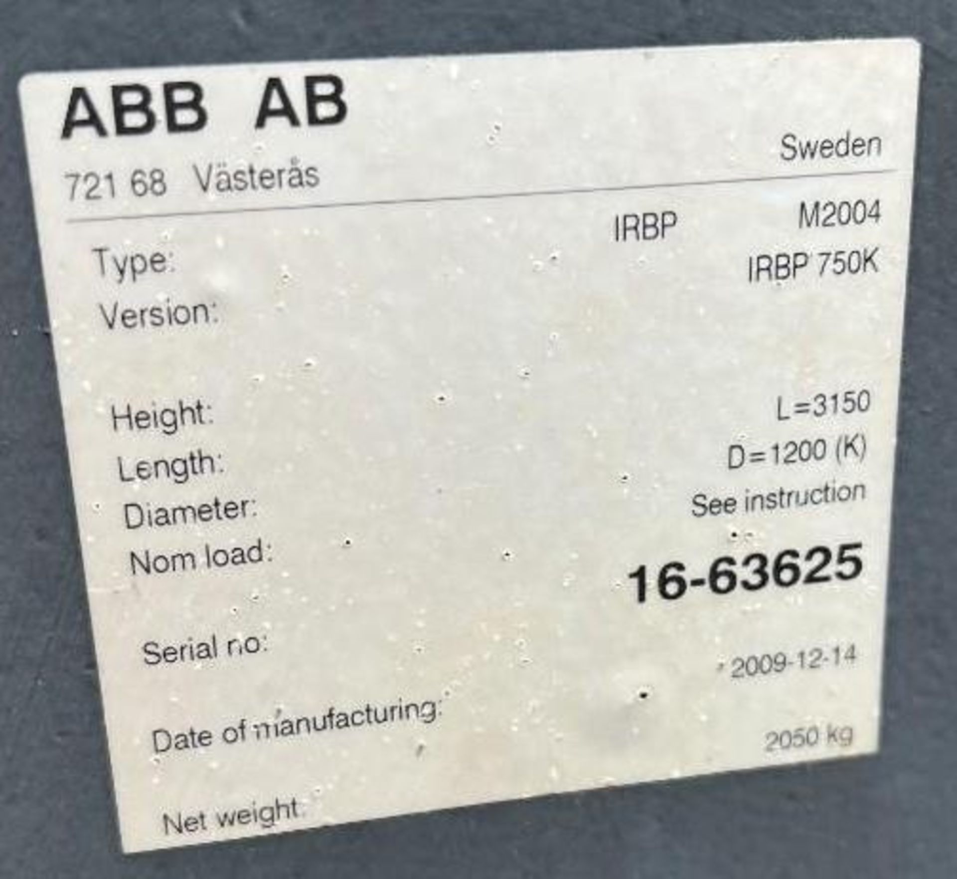 ABB IRBP 750k Weld Positioner *HAS DAMAGE* - Image 2 of 5