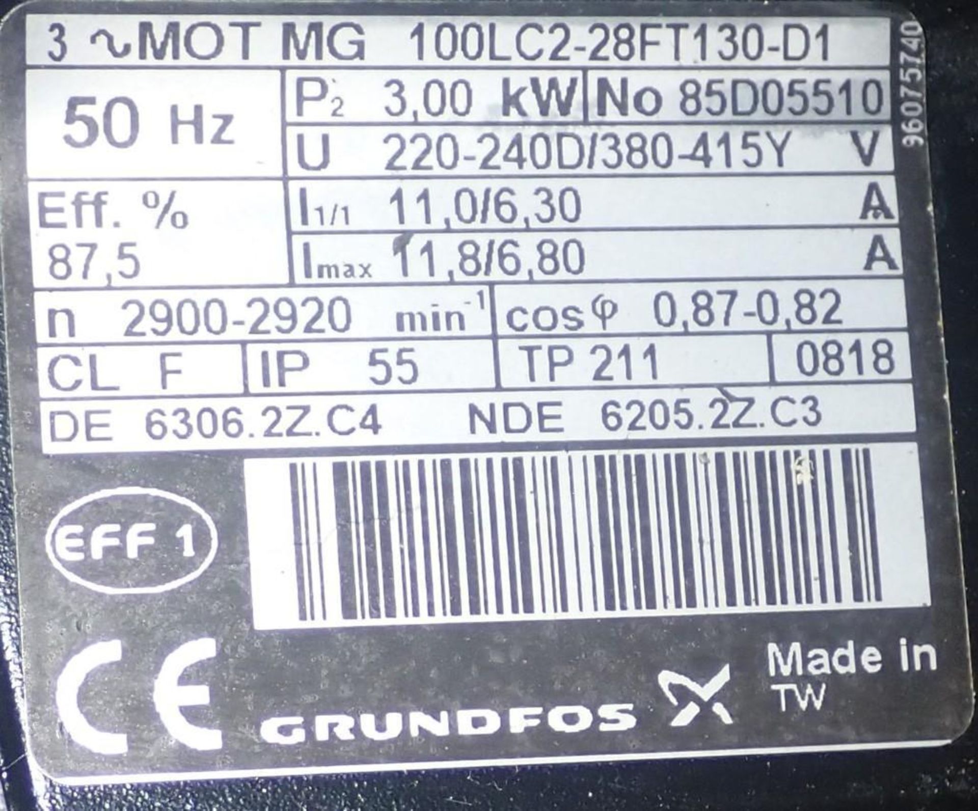 Grundfos # CRK2-260 15-A-W-A-AUBV Pump - Image 4 of 7