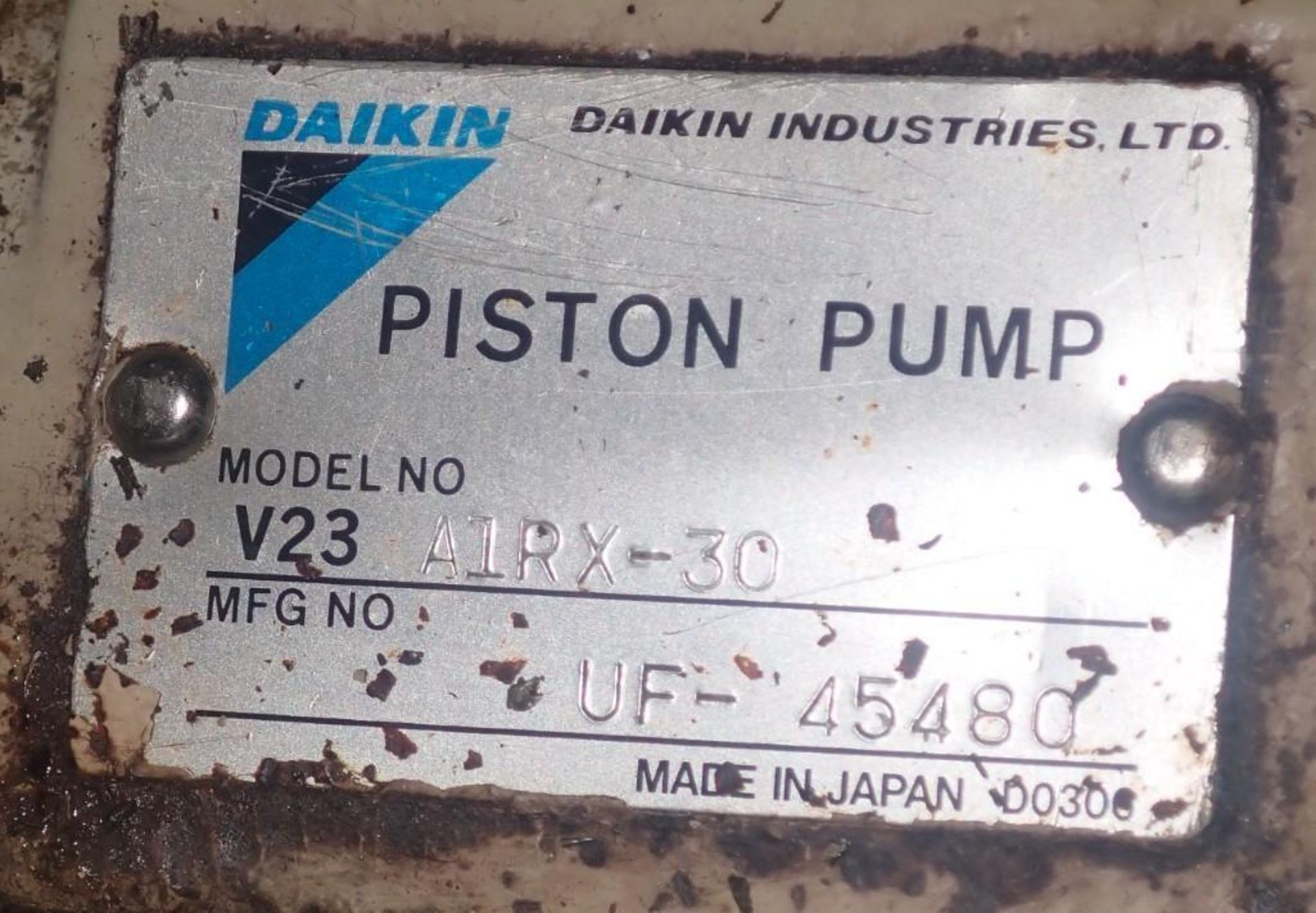 Daikin # V23 A1RX-30 Hydraulic Piston Pump - Image 3 of 3