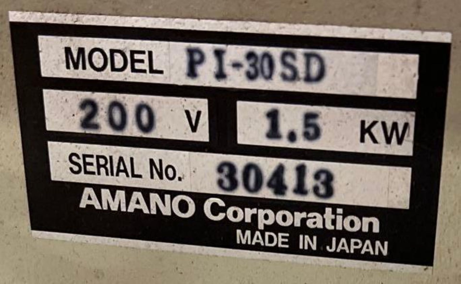 Amano PI-30SD Dust Collector - Image 2 of 3