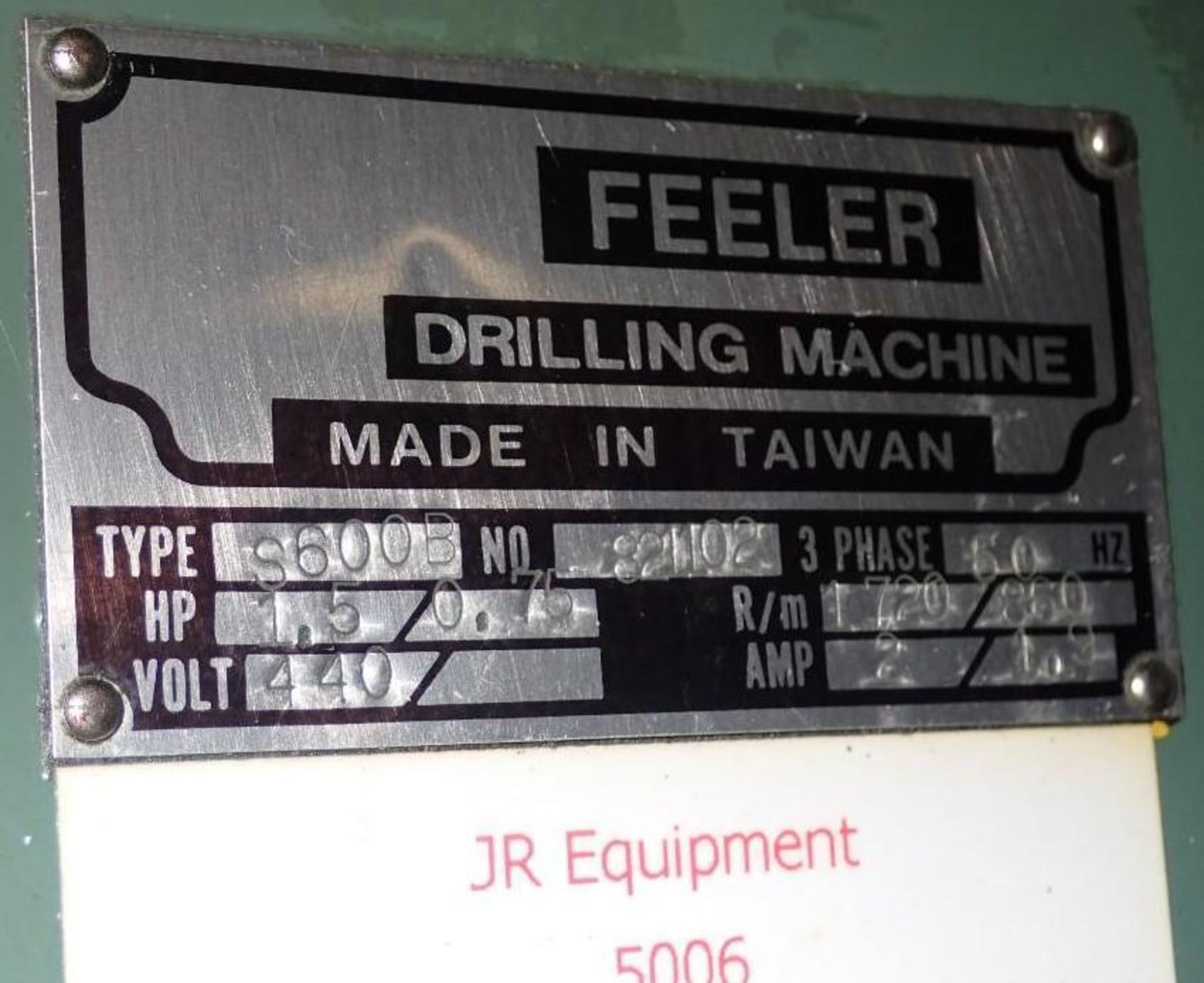 Feeler #S600B Drill Press - Image 8 of 8