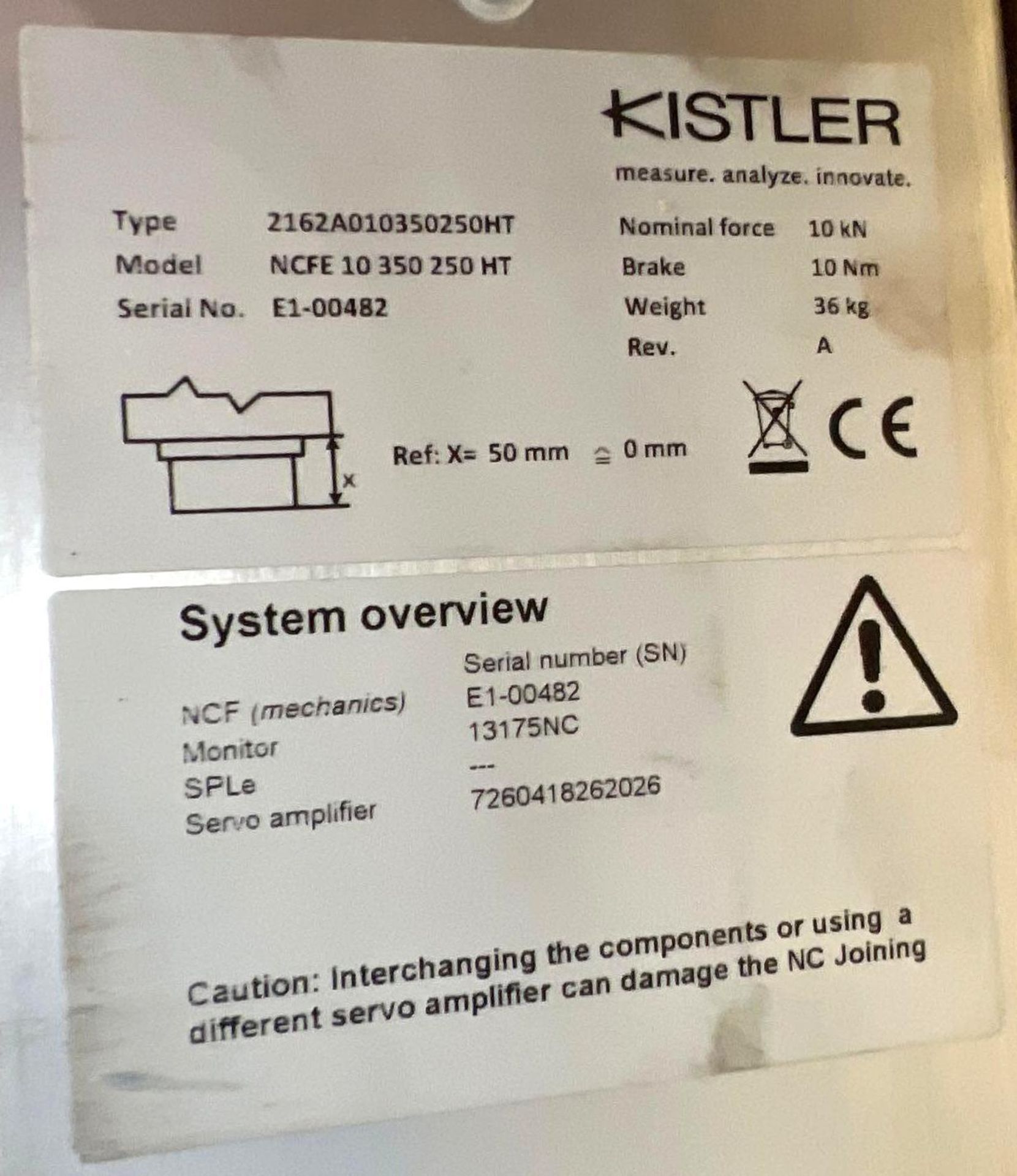 New? Kistler NCFE 10 350 250 HT Electromechanical NC Joining Module - Image 4 of 4