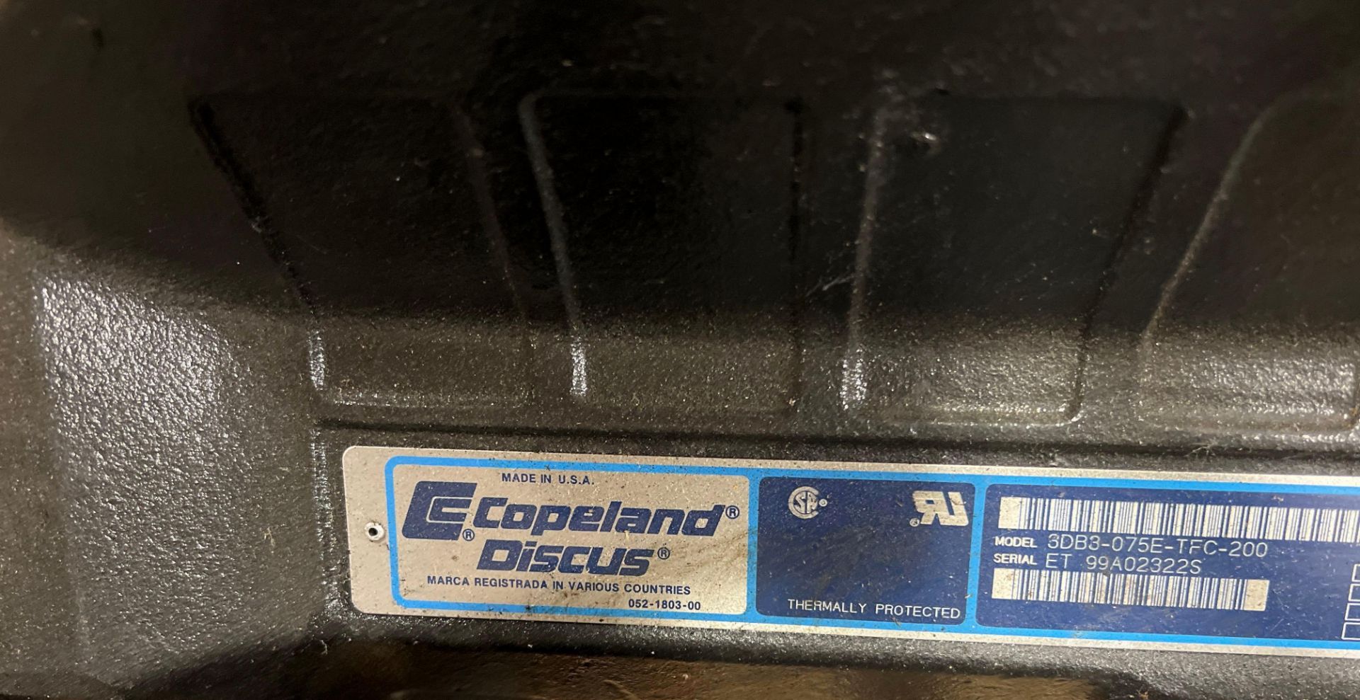Copeland Discus #3DB3-075E-TFC-200 Compressor - Image 5 of 5