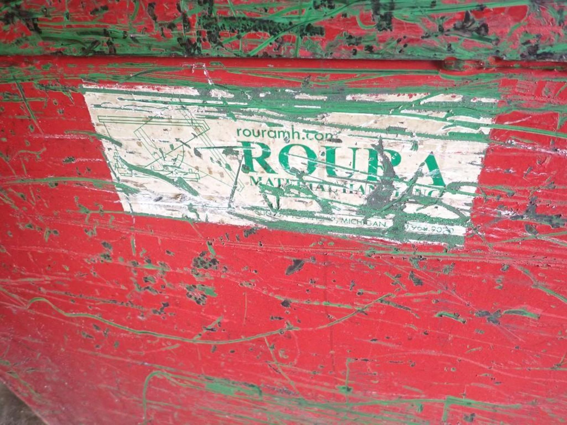 Lot of (5) Roura Red Steel Bins, 31" x 36" x 28" H - Image 11 of 17