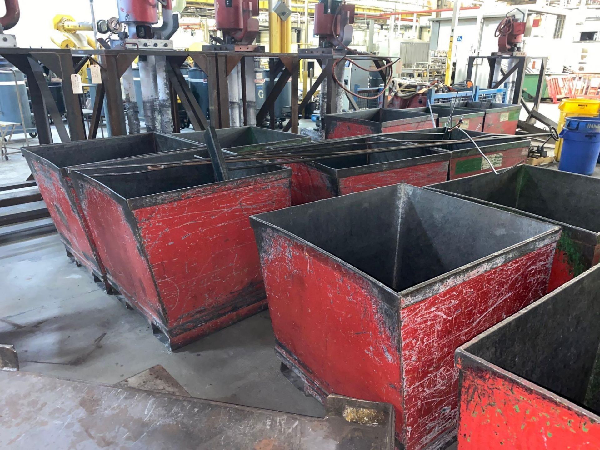 Lot of (5) Roura Red Steel Bins, 31" x 36" x 28" H - Image 2 of 17