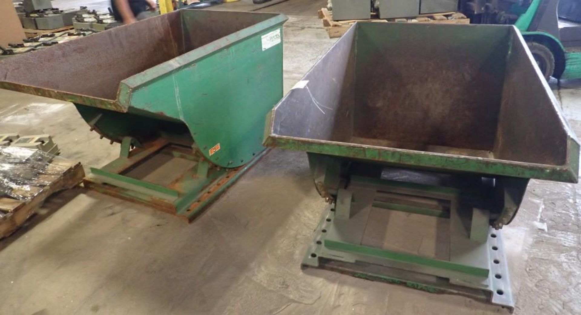 Lot of (2) Roura 1 Yard Self Dumping Hoppers