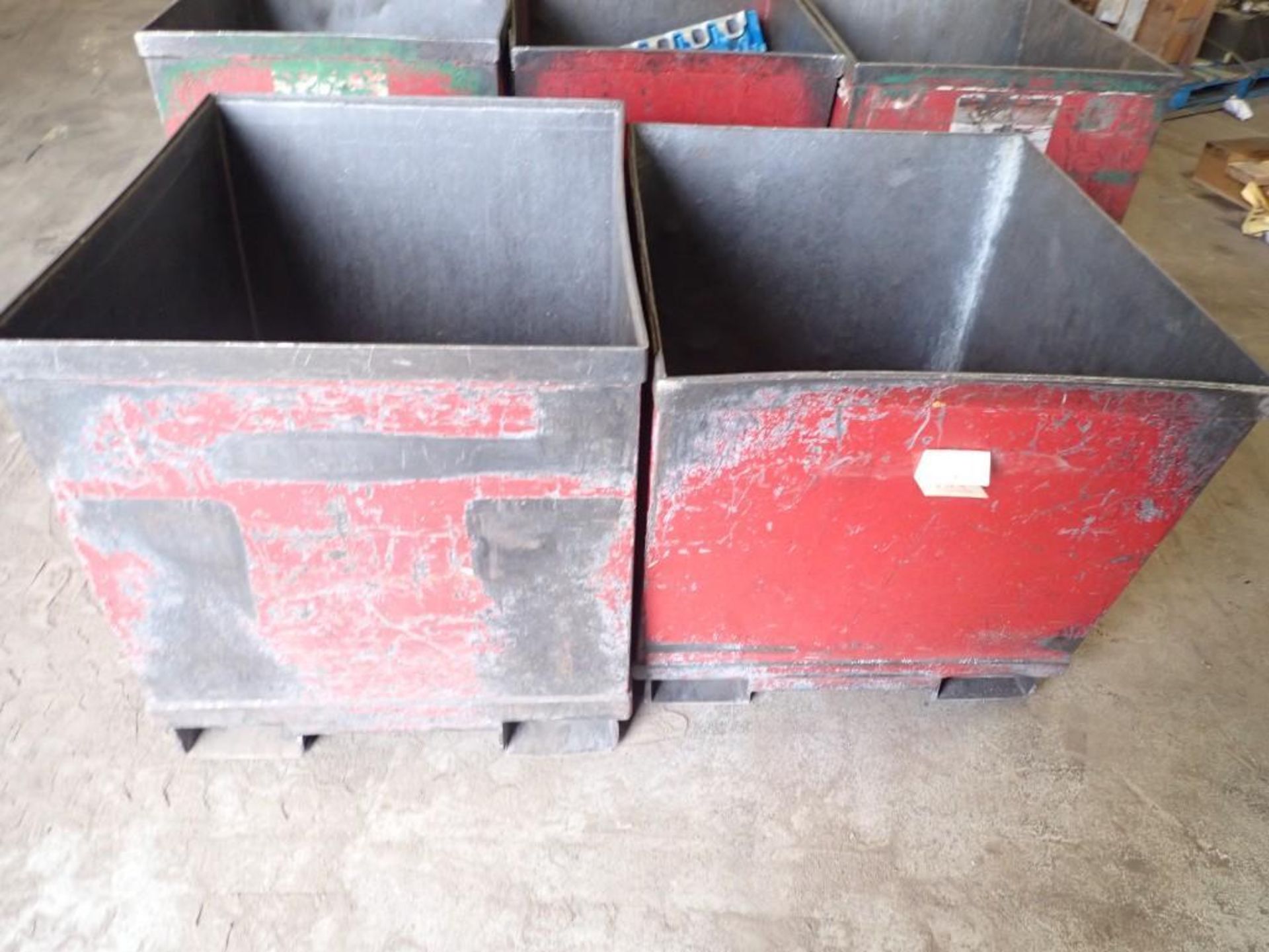 Lot of (5) Roura Red Steel Bins, 31" x 36" x 28" H - Image 3 of 17