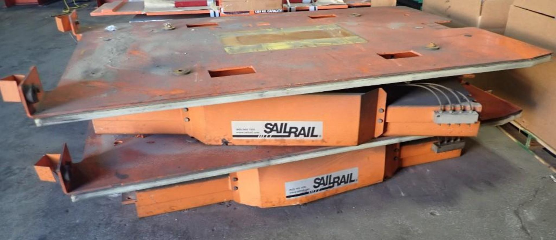 Lot of (2) 3,000 Lb. Capacity Sail Rail Turn Table, 59-1/2" x 90" Top