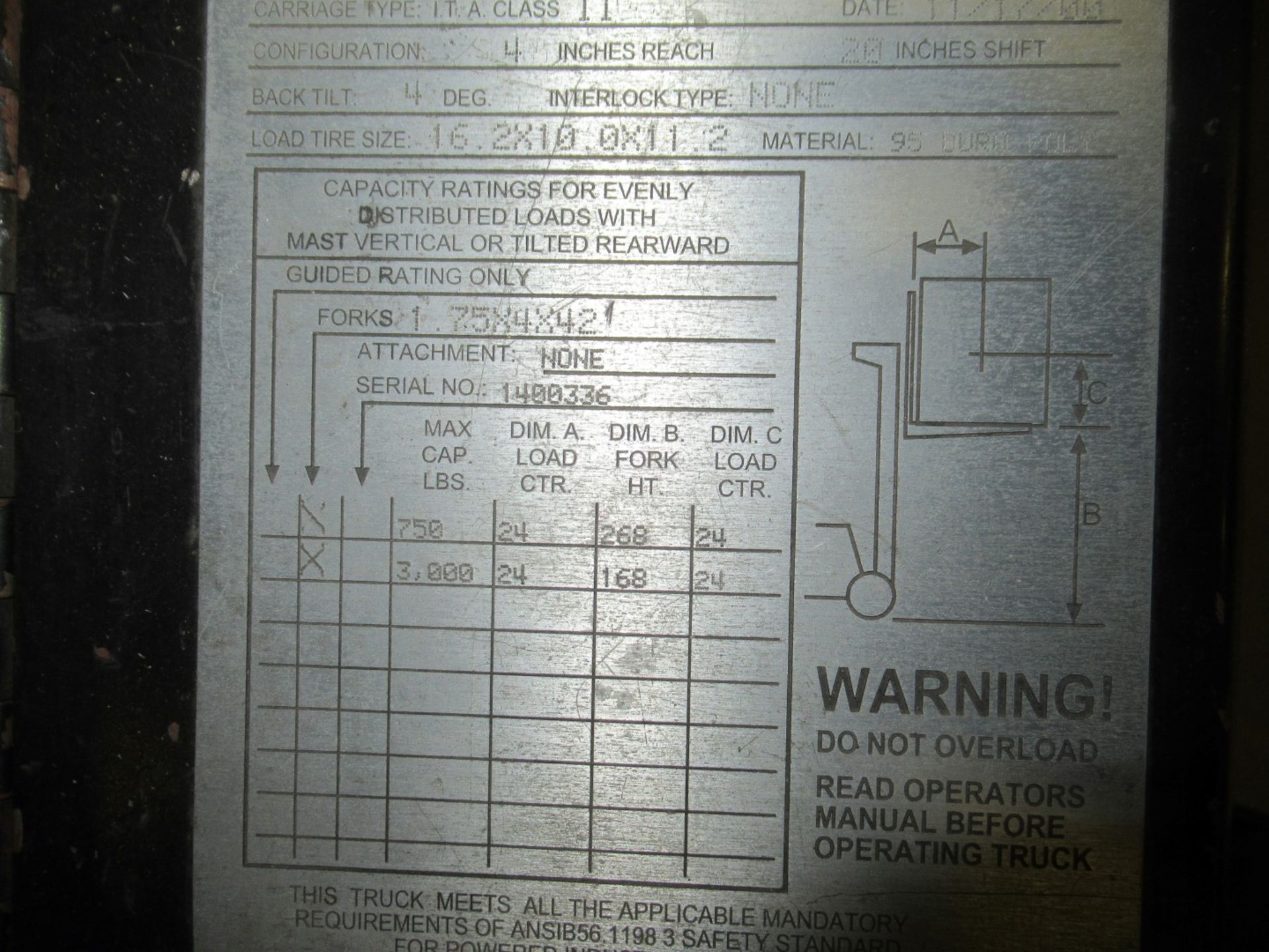 SwingMast Warehouse Forklift - Image 7 of 7