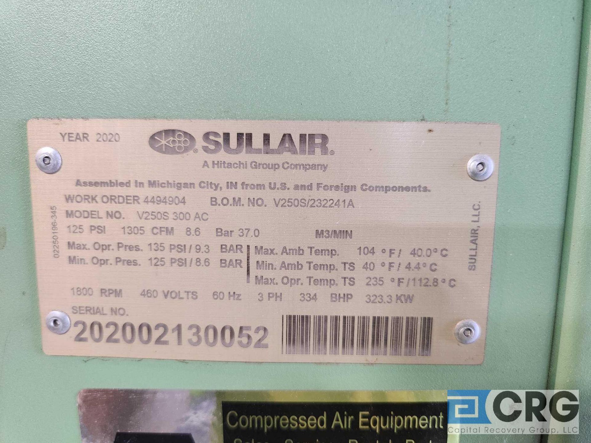 Sullair Air Compressor - Image 2 of 4