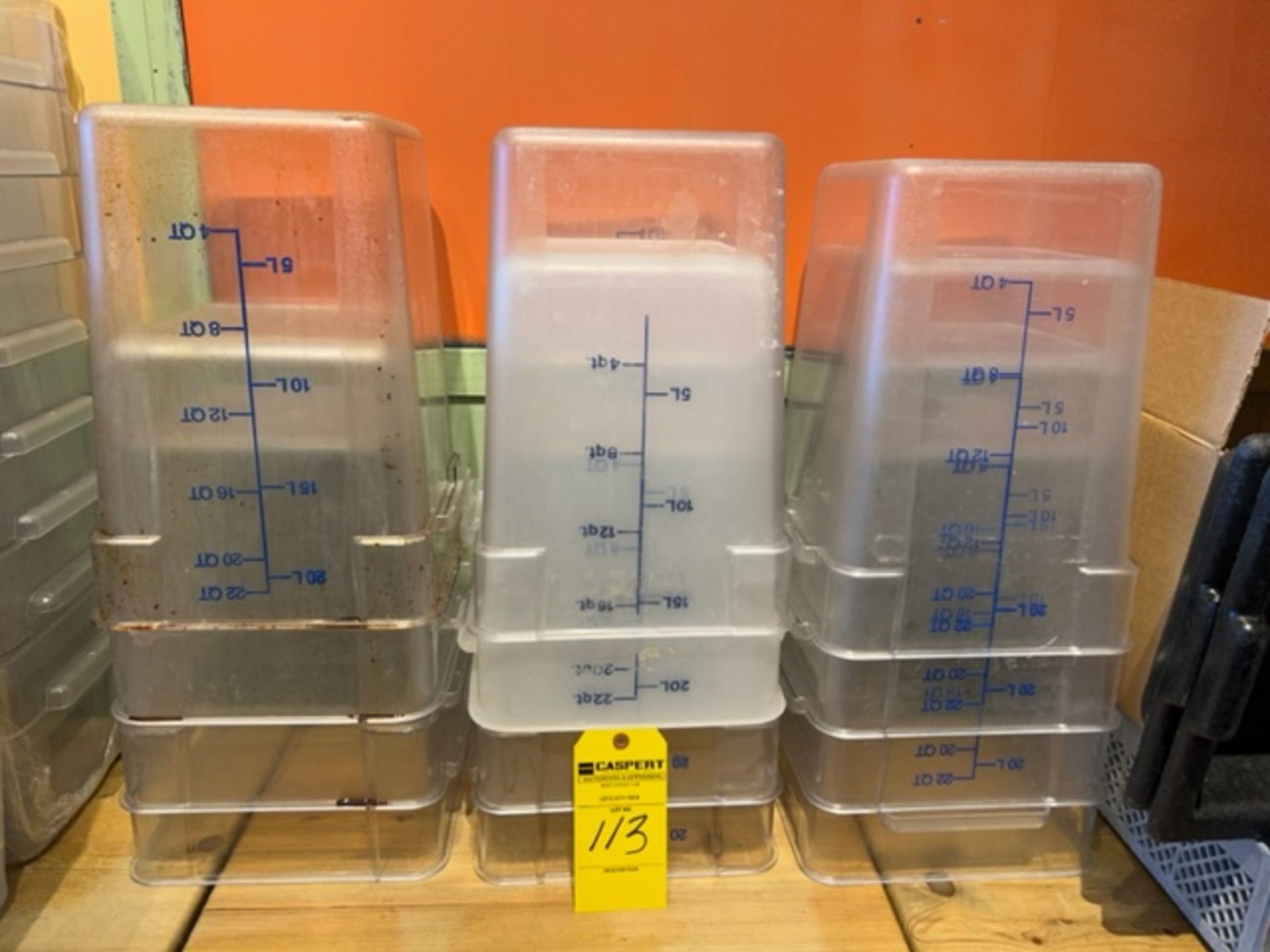 (12) 22 Qt. Plastic Containers