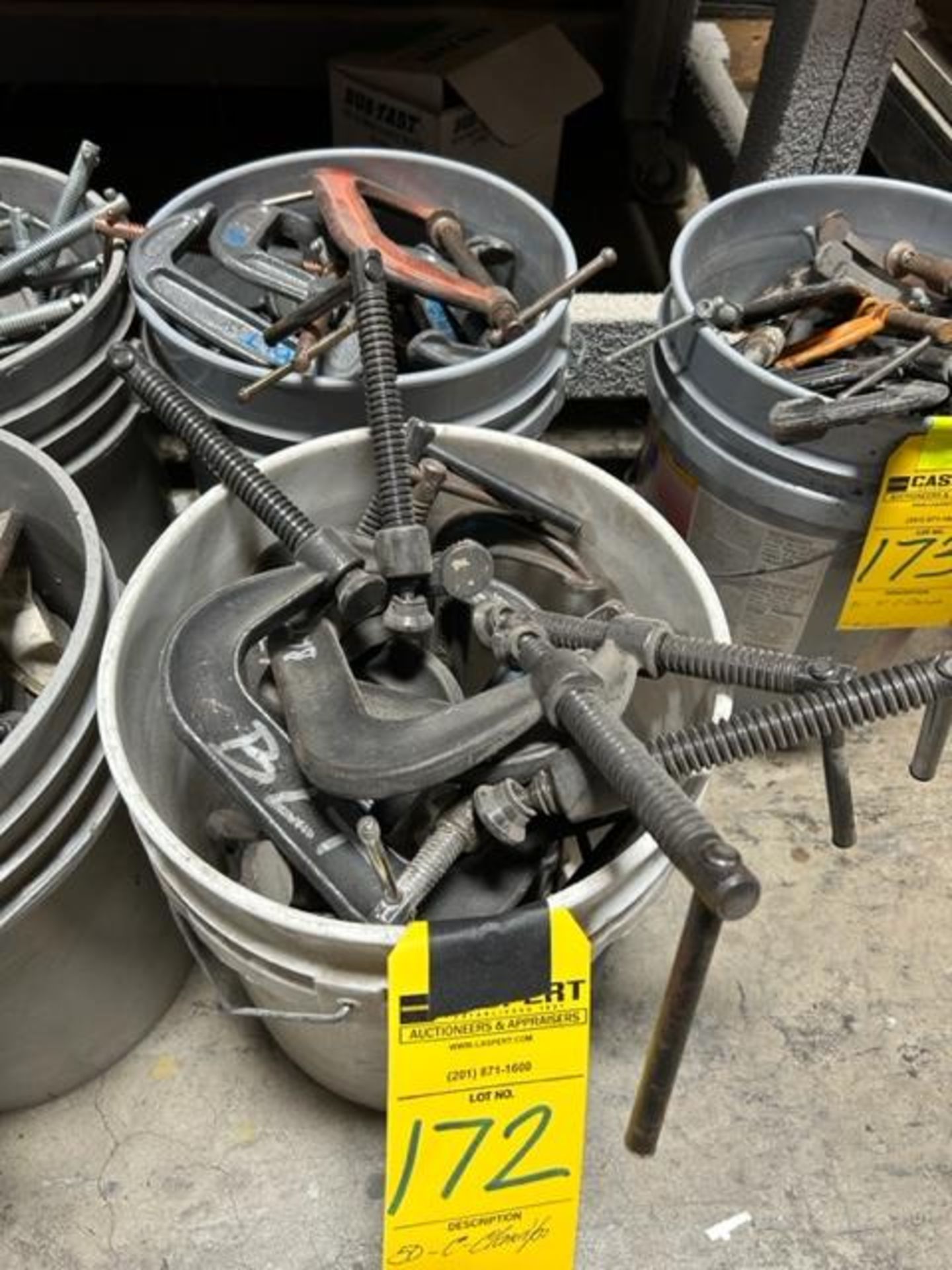 (50) C-Clamps (In 2 Buckets)